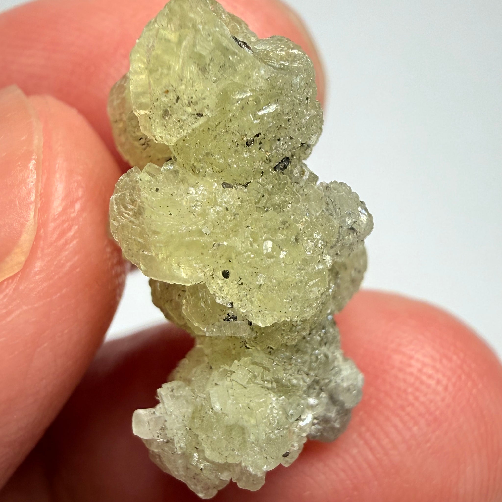 Prehnite Crystal, 17.76ct, Merelani Hills, Tanzania, Unheated Untreated