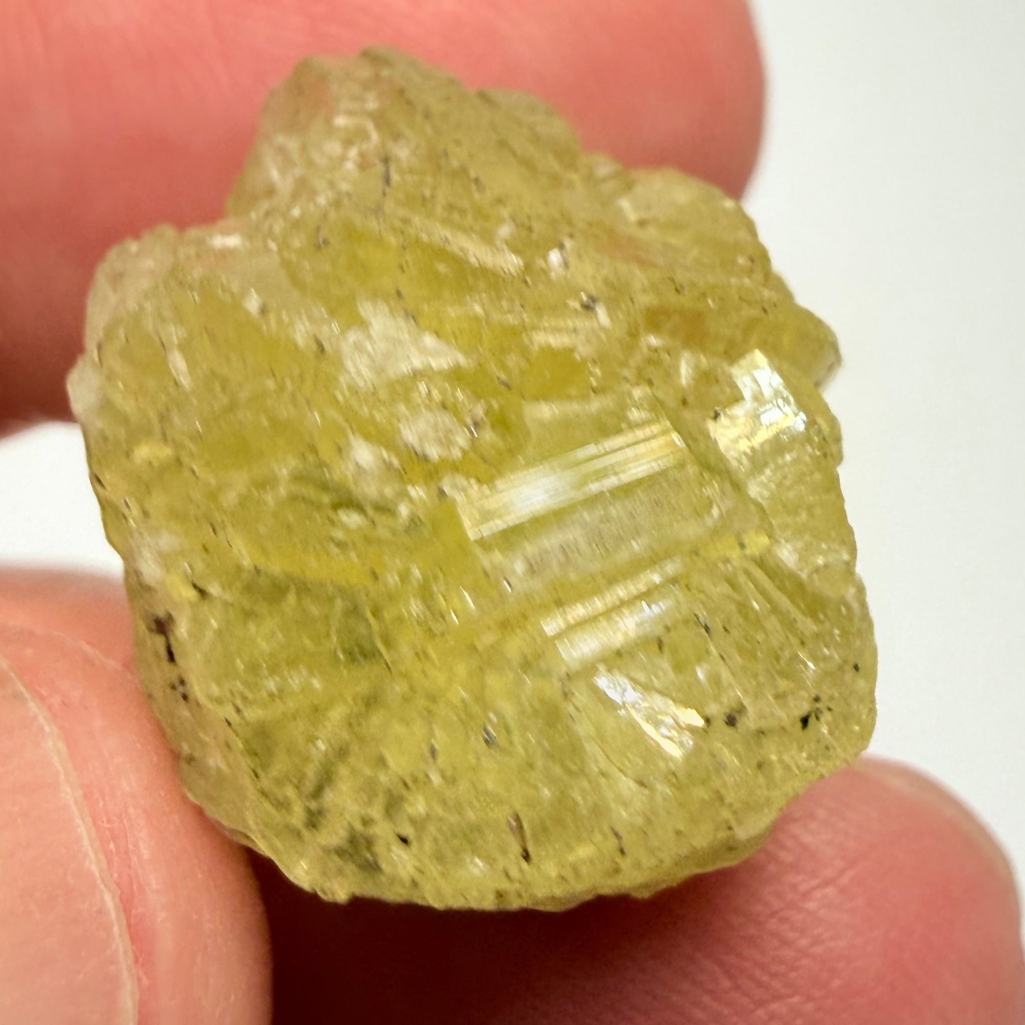 Prehnite Crystal, 46.55ct, Merelani Hills, Tanzania, Unheated Untreated