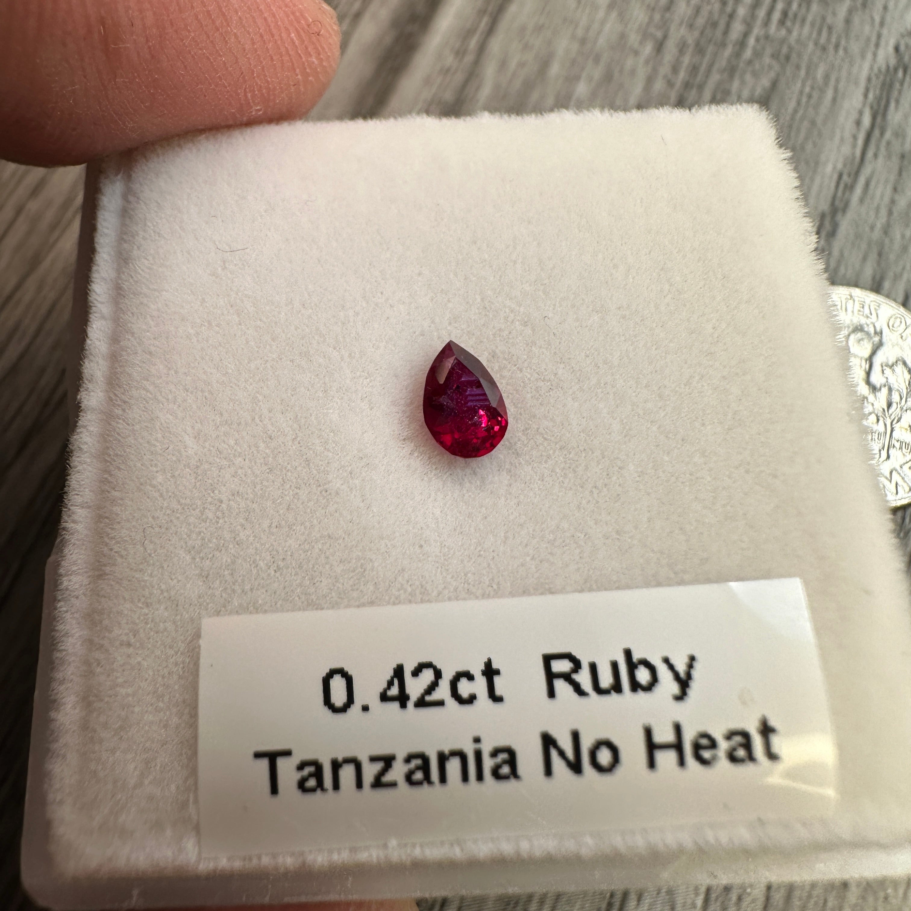 0.42ct Ruby, Tanzania, Untreated Unheated
