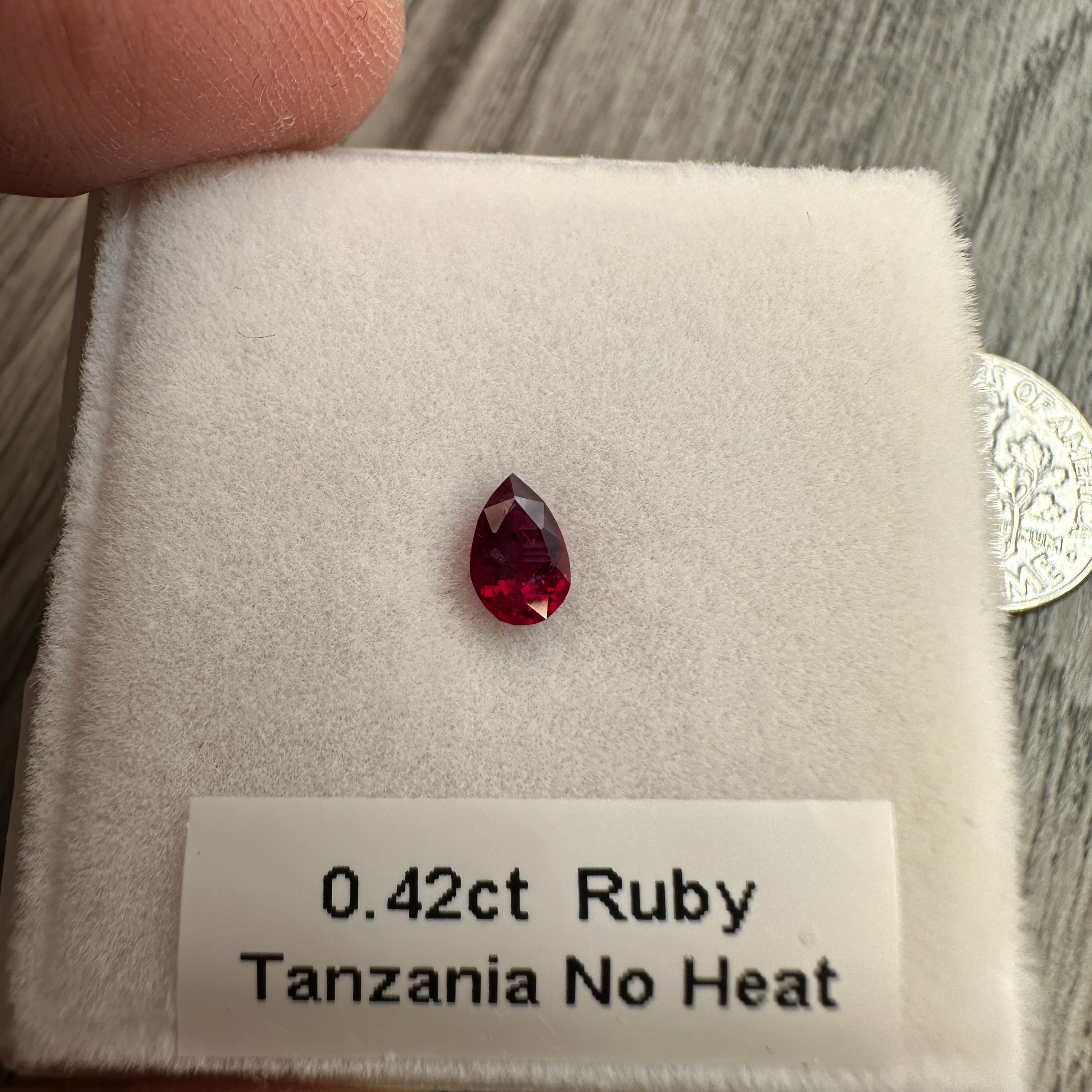 0.42ct Ruby, Tanzania, Untreated Unheated