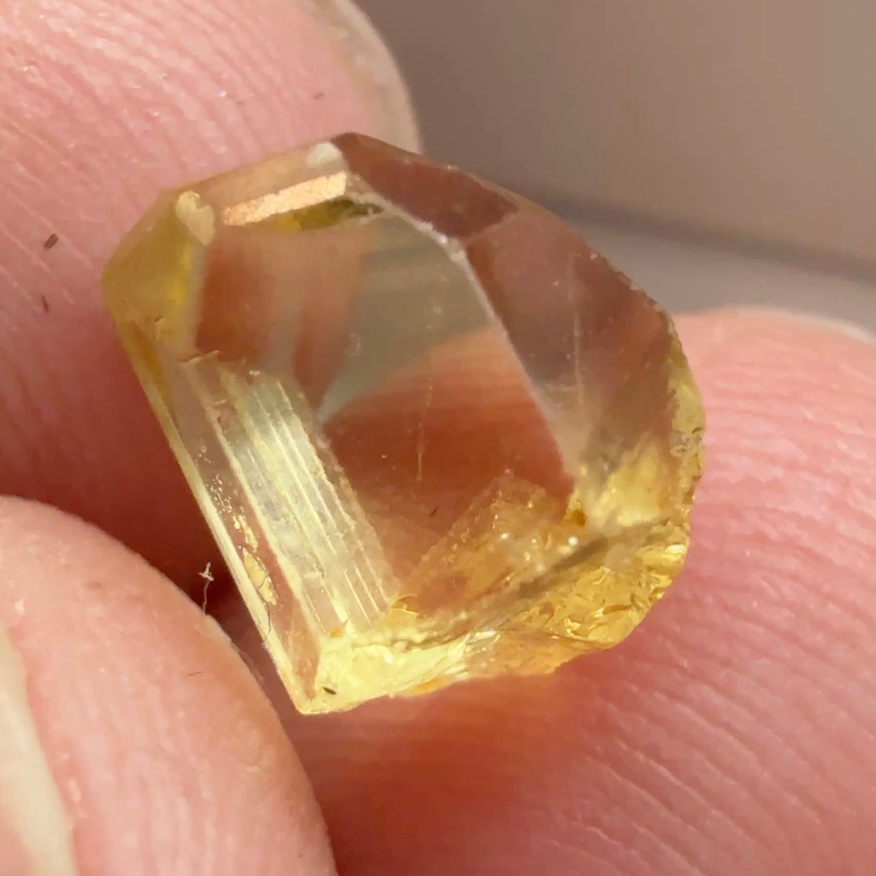 Tourmaline Crystal, 4.32ct, Tanzania, Untreated Unheated, clean with a couple of needles