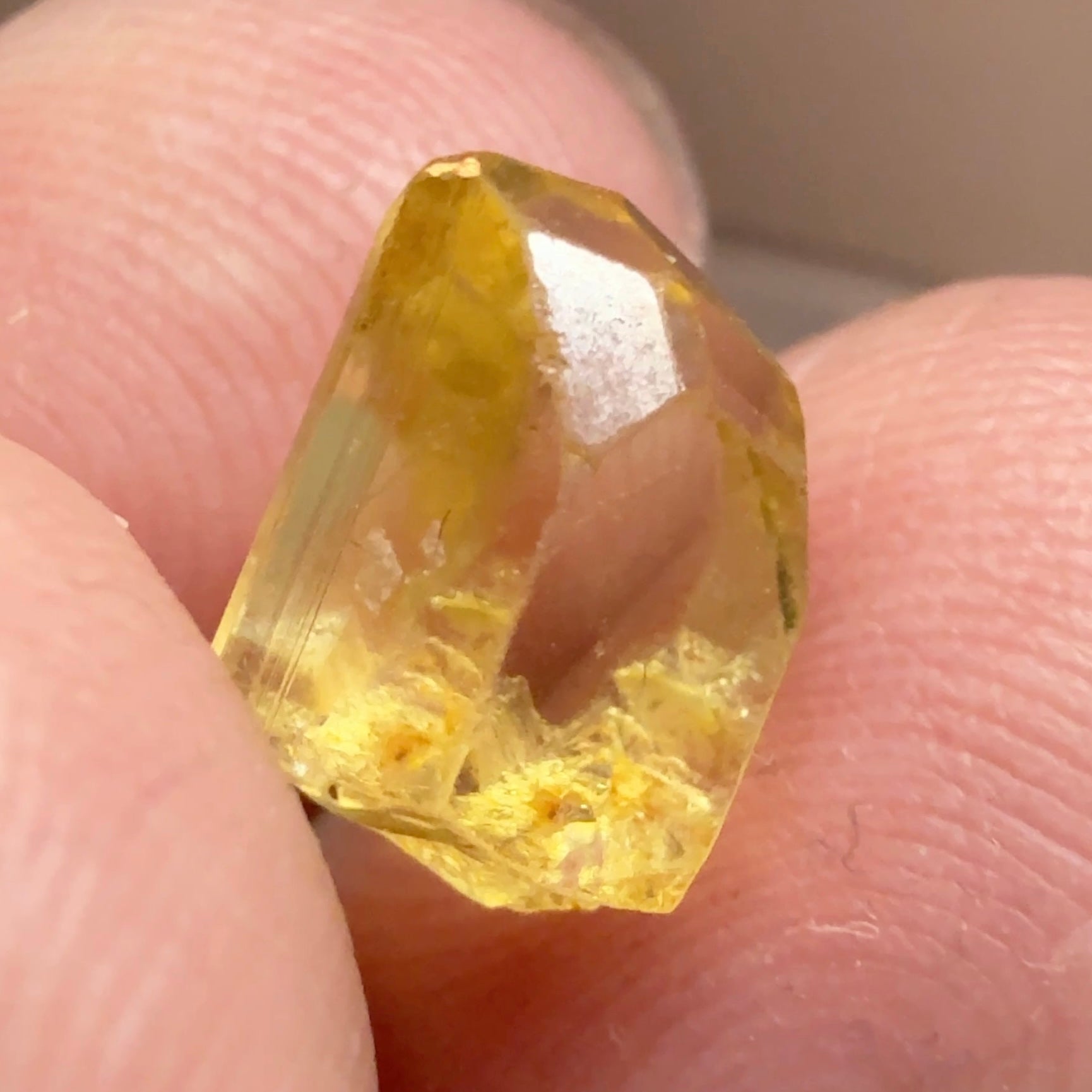 Tourmaline Crystal, 4.32ct, Tanzania, Untreated Unheated, clean with a couple of needles