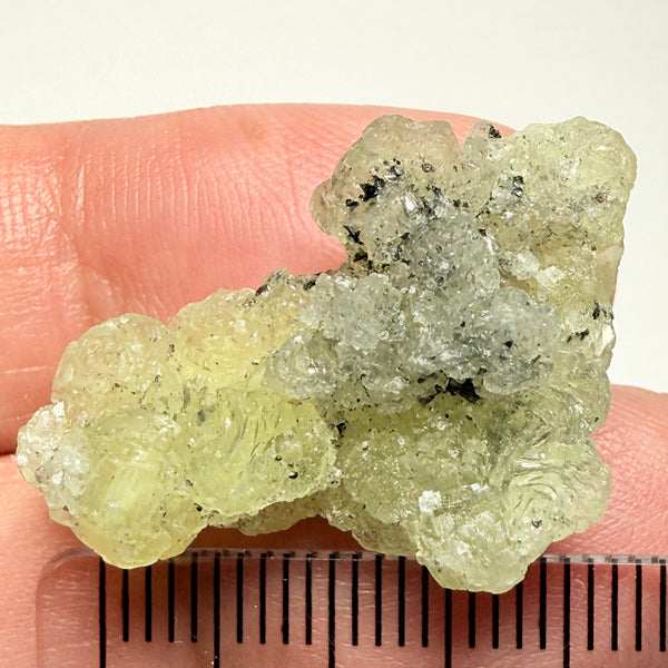 Prehnite Crystal, this one has a tiny piece of Tanzanite on it, 24.81ct, Merelani Hills, Tanzania, Unheated Untreated