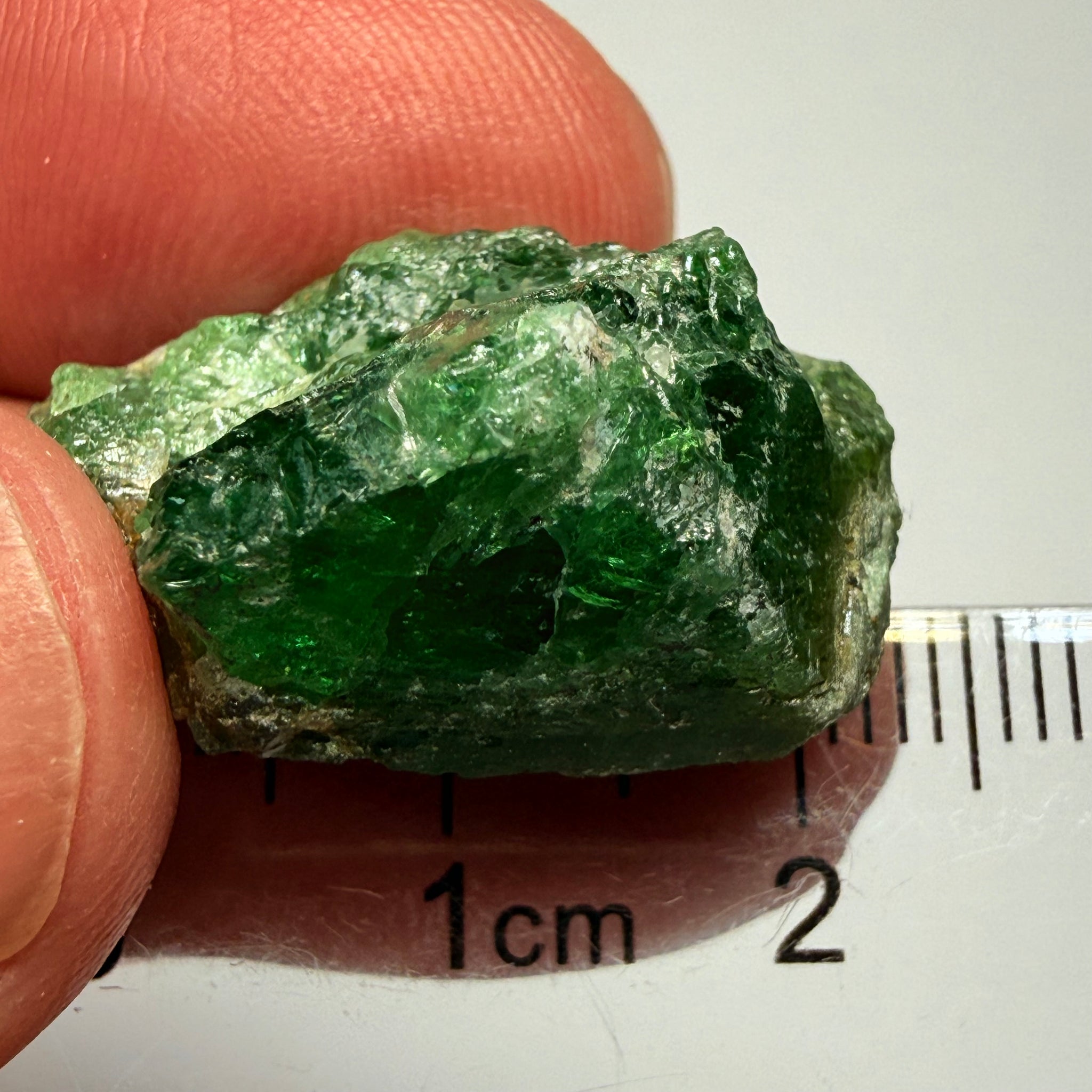 Tsavorite Garnet Crystal on matrix, 35.50ct, Merelani, Tanzania, Untreated Unheated