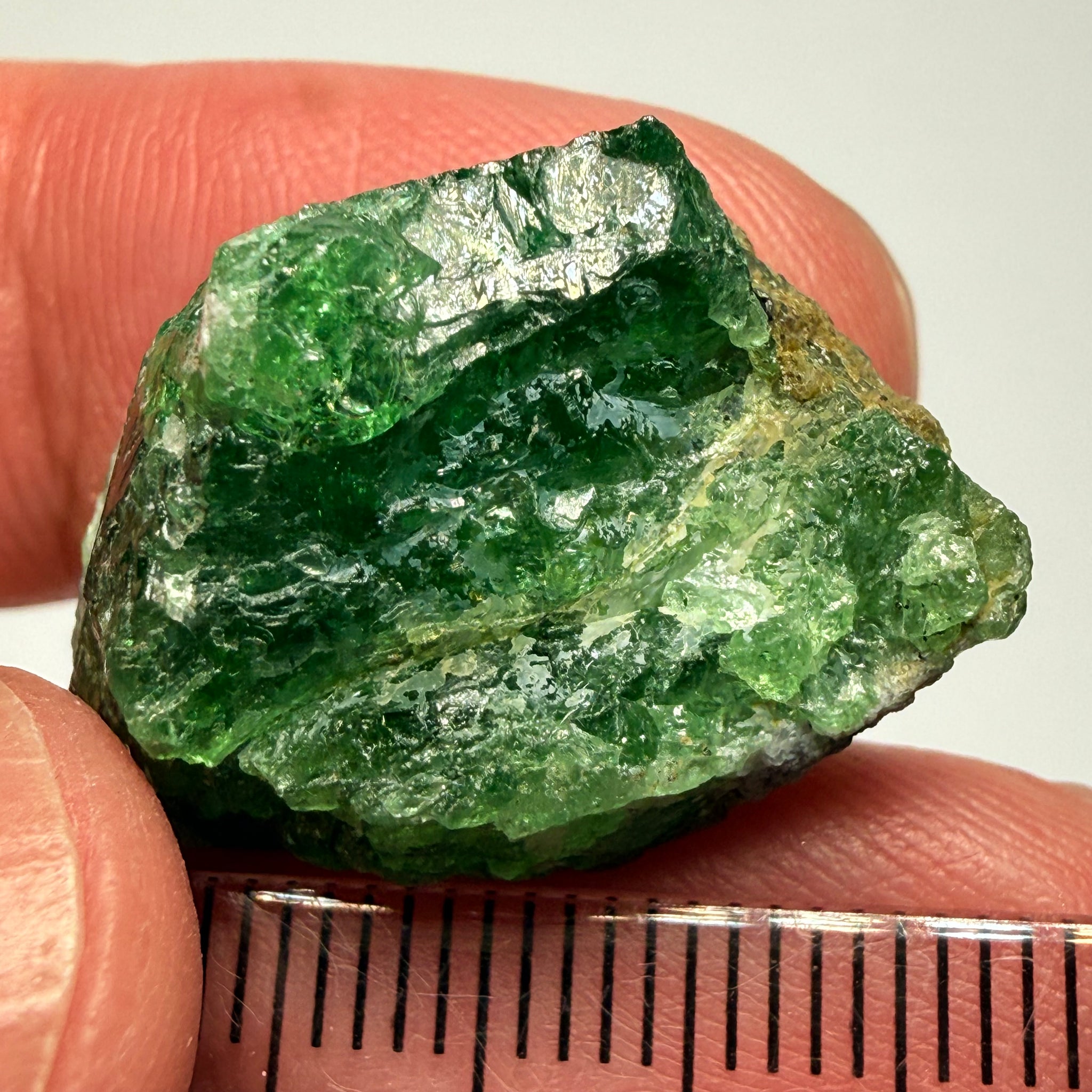Tsavorite Garnet Crystal on matrix, 35.50ct, Merelani, Tanzania, Untreated Unheated