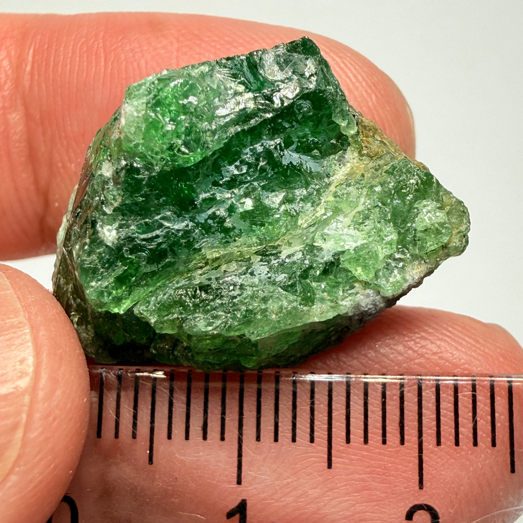 Tsavorite Garnet Crystal on matrix, 35.50ct, Merelani, Tanzania, Untreated Unheated