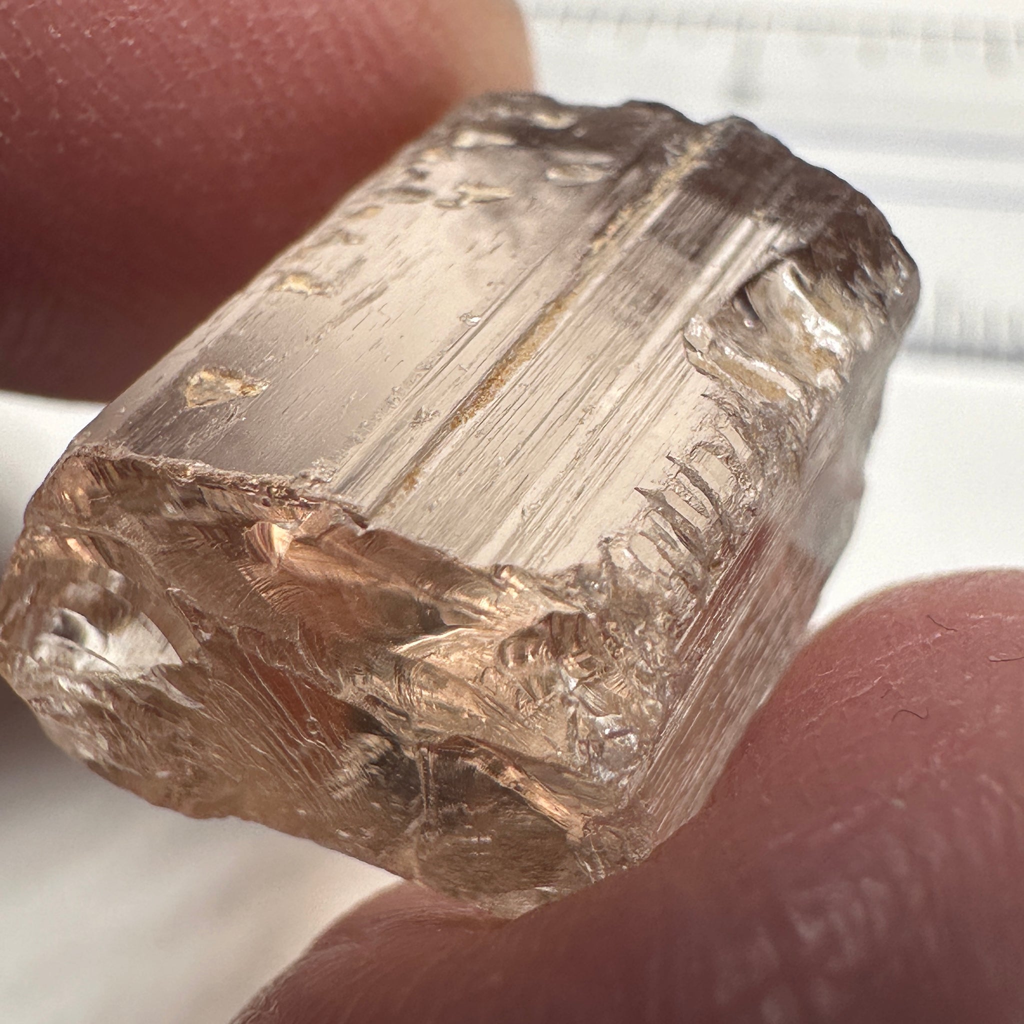 Peach Pink Scapolite, 21.31ct, Very Rare, Tanzania, Untreated Unheated, VVS-IF (flawless)