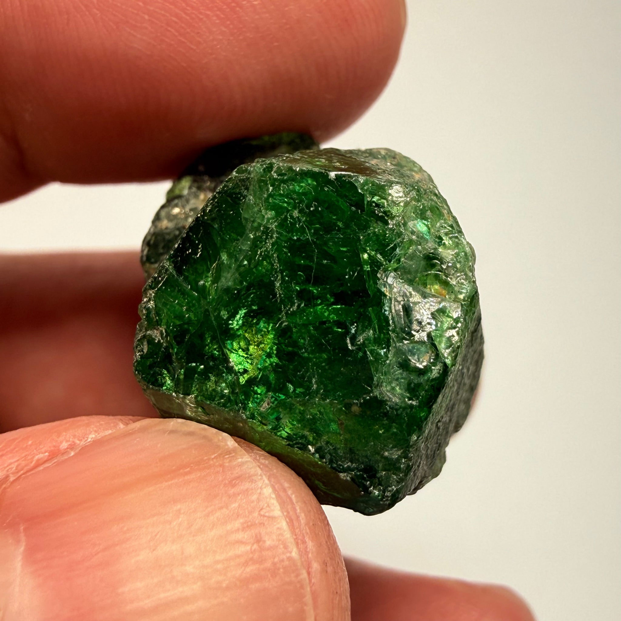 Tsavorite Garnet Crystal on matrix, 107.41ct, Merelani, Tanzania, Untreated Unheated