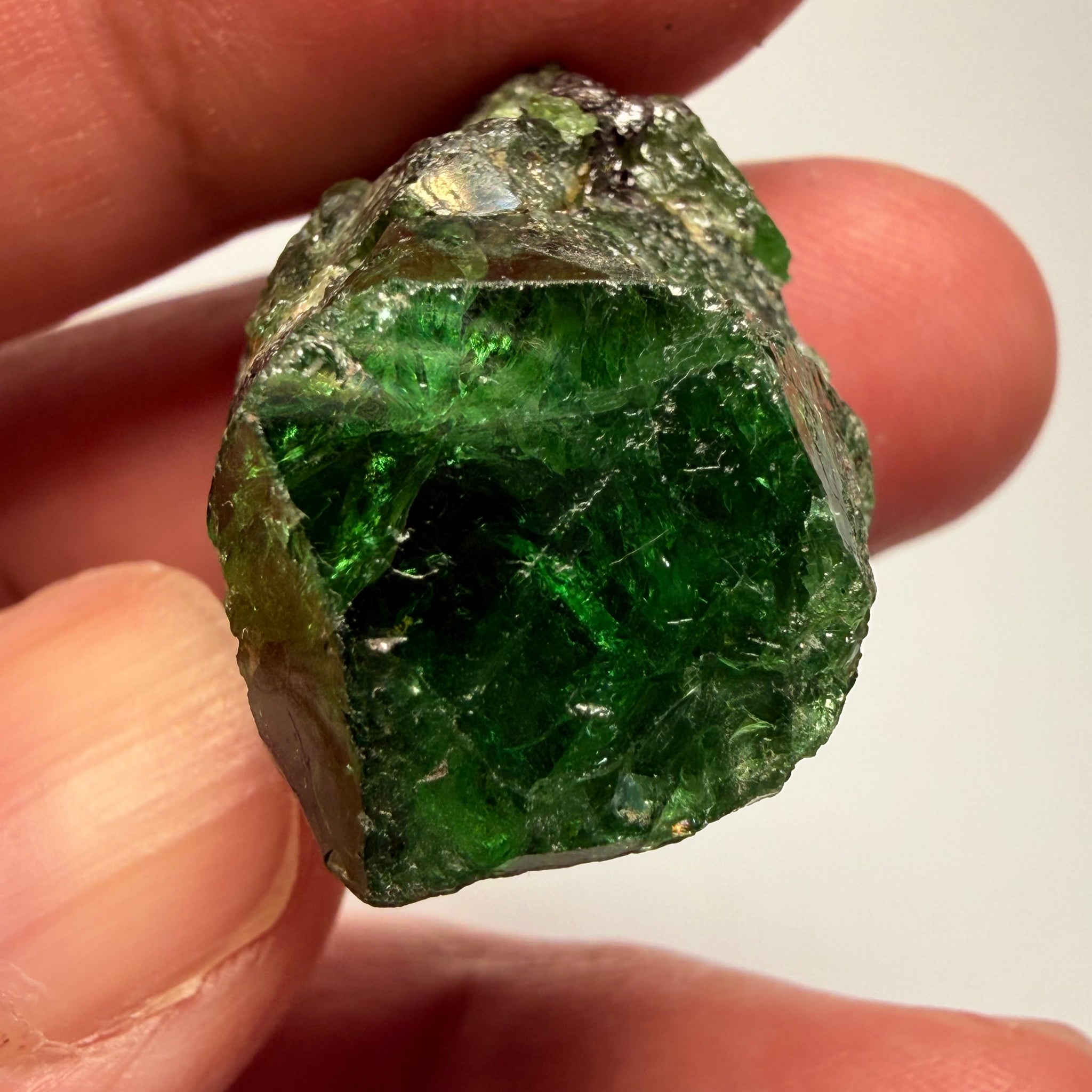 Tsavorite Garnet Crystal on matrix, 107.41ct, Merelani, Tanzania, Untreated Unheated