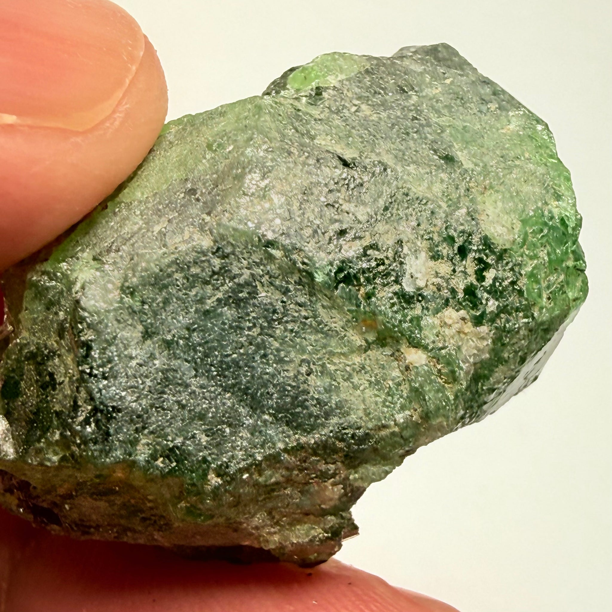 Tsavorite Garnet Crystal on matrix, 107.41ct, Merelani, Tanzania, Untreated Unheated