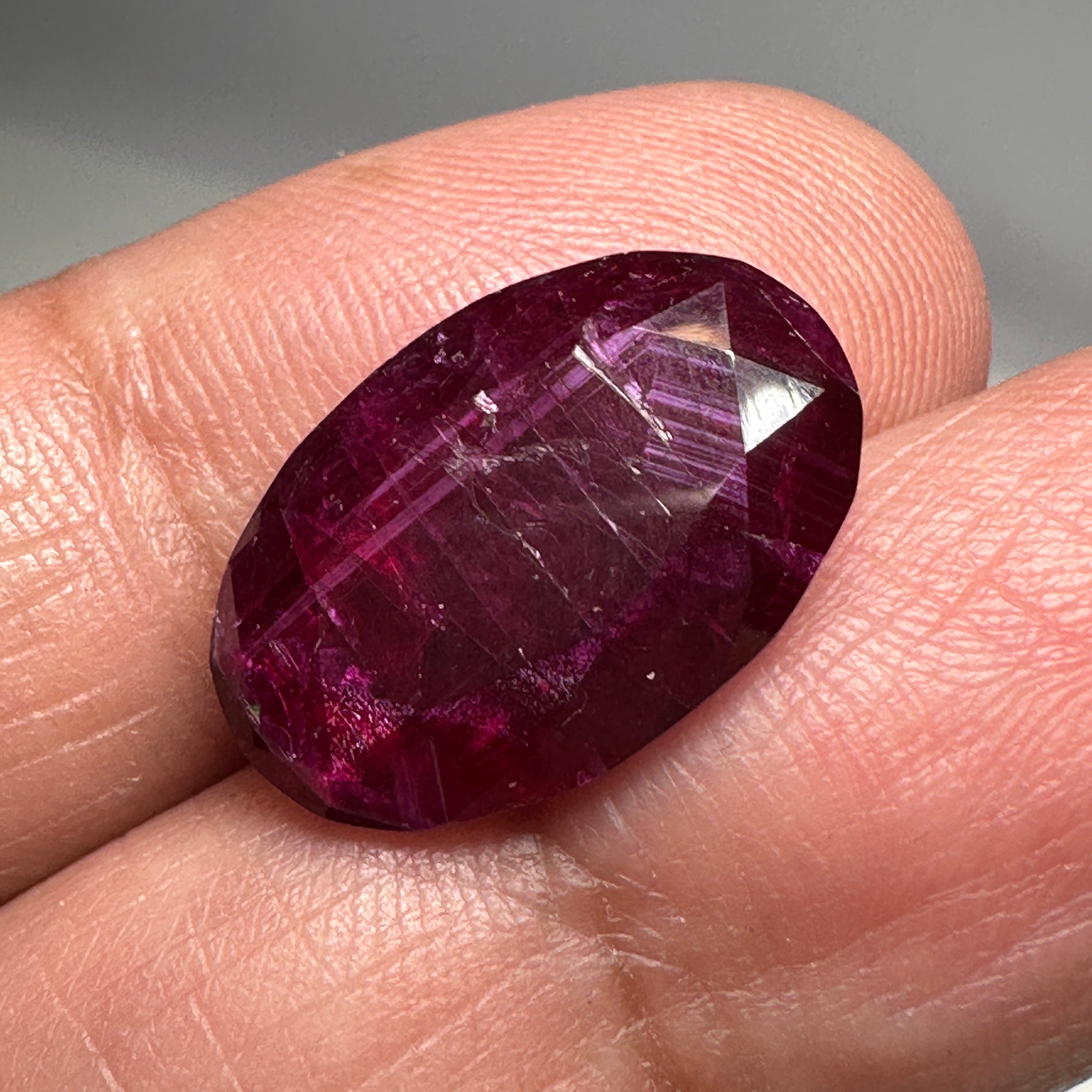 11.37ct Ruby, Longido, Tanzania, Untreated Unheated. Opaque but colour is out of this world