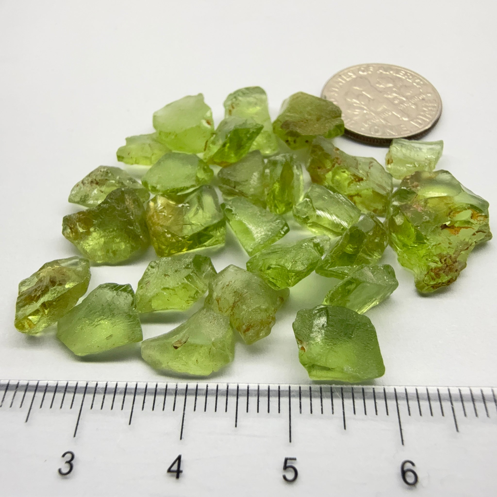 GoGo Peridot Lot, 67.14ct, Mined by the Wa GoGo tribe in Tanzania, Untreated Unheated, Bright Apple Green, FLAT SHAPES - too flat to facet according to me but you can try, or use them in jewellery as is