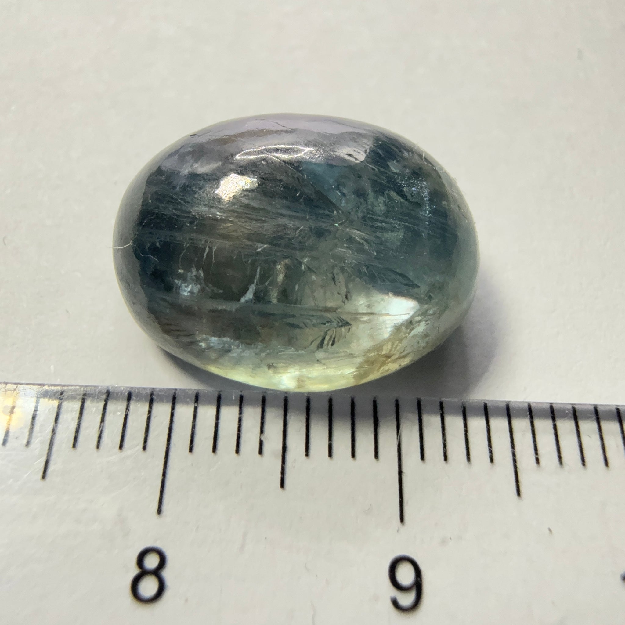 Sapphire Cabochon. 22.70ct, Umba, Tanzania. Untreated Unheated. 17.1 x 13.1 x 8.9mm