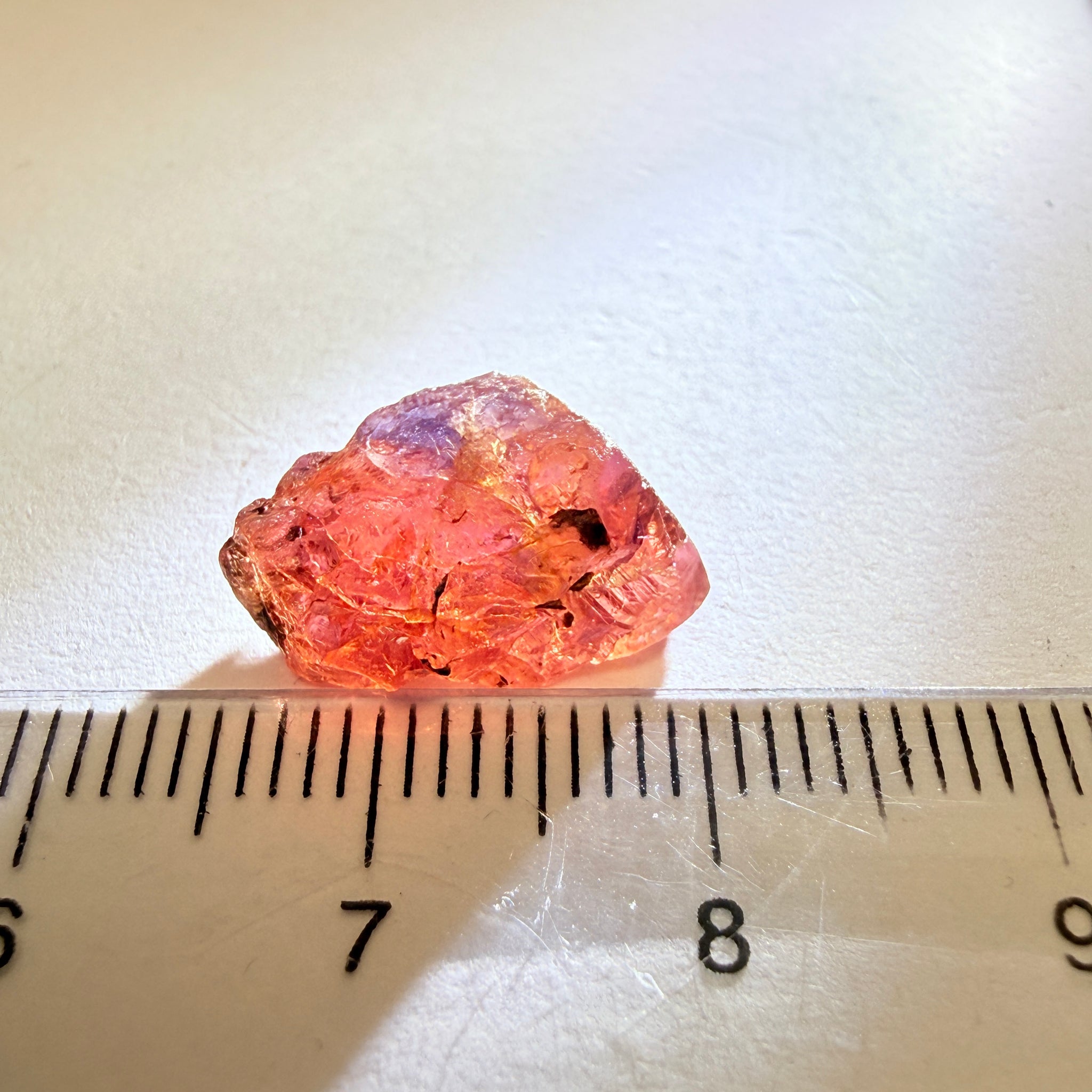 Winza Sapphire, 8.70ct, Tanzania, Untreated Unheated, has inclusions but transparent, lots of pictures, tiny clean portion in middle