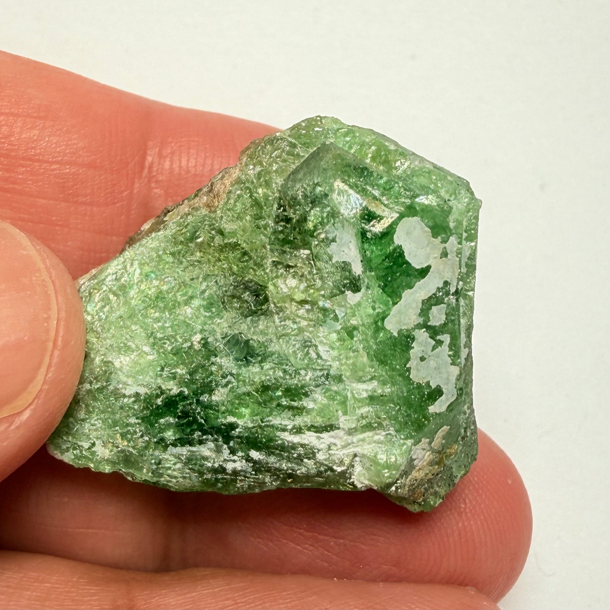 Tsavorite Garnet Crystal on matrix, 103.91ct, Merelani, Tanzania, Untreated Unheated