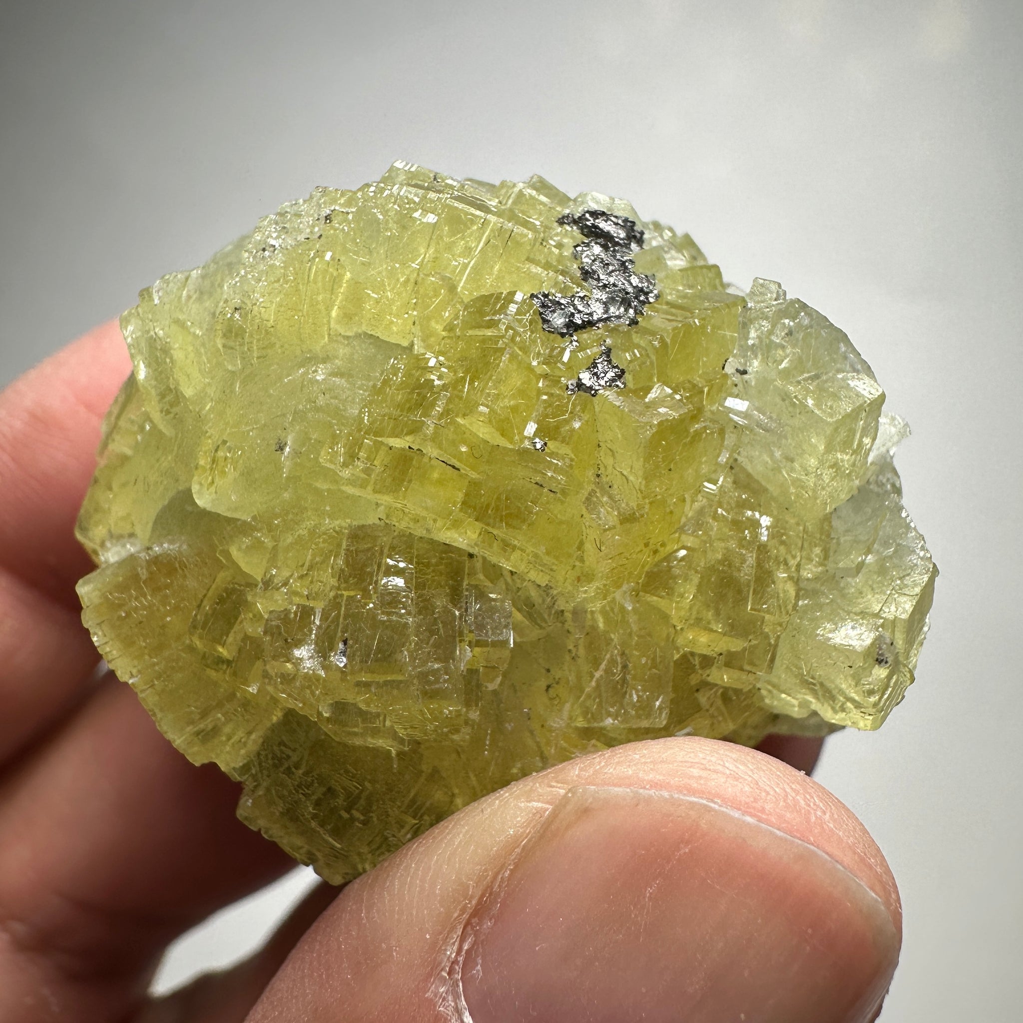 Prehinite Crystal, 288ct / 57.60gm, Merelani, Tanzania, Untreated Unheated. 43.5mm x 32.5mm x 34.5mm