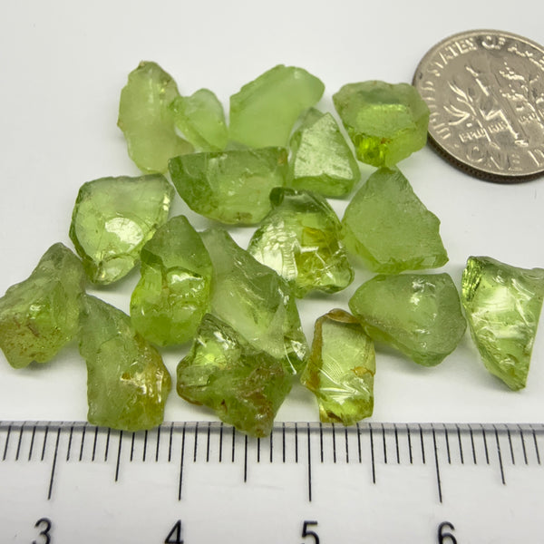 GoGo Peridot Lot, 39.33ct, Mined by the Wa GoGo tribe in Tanzania, Untreated Unheated, Bright Apple Green, FLAT SHAPES - too flat to facet according to me but you can try, or use them in jewellery as is