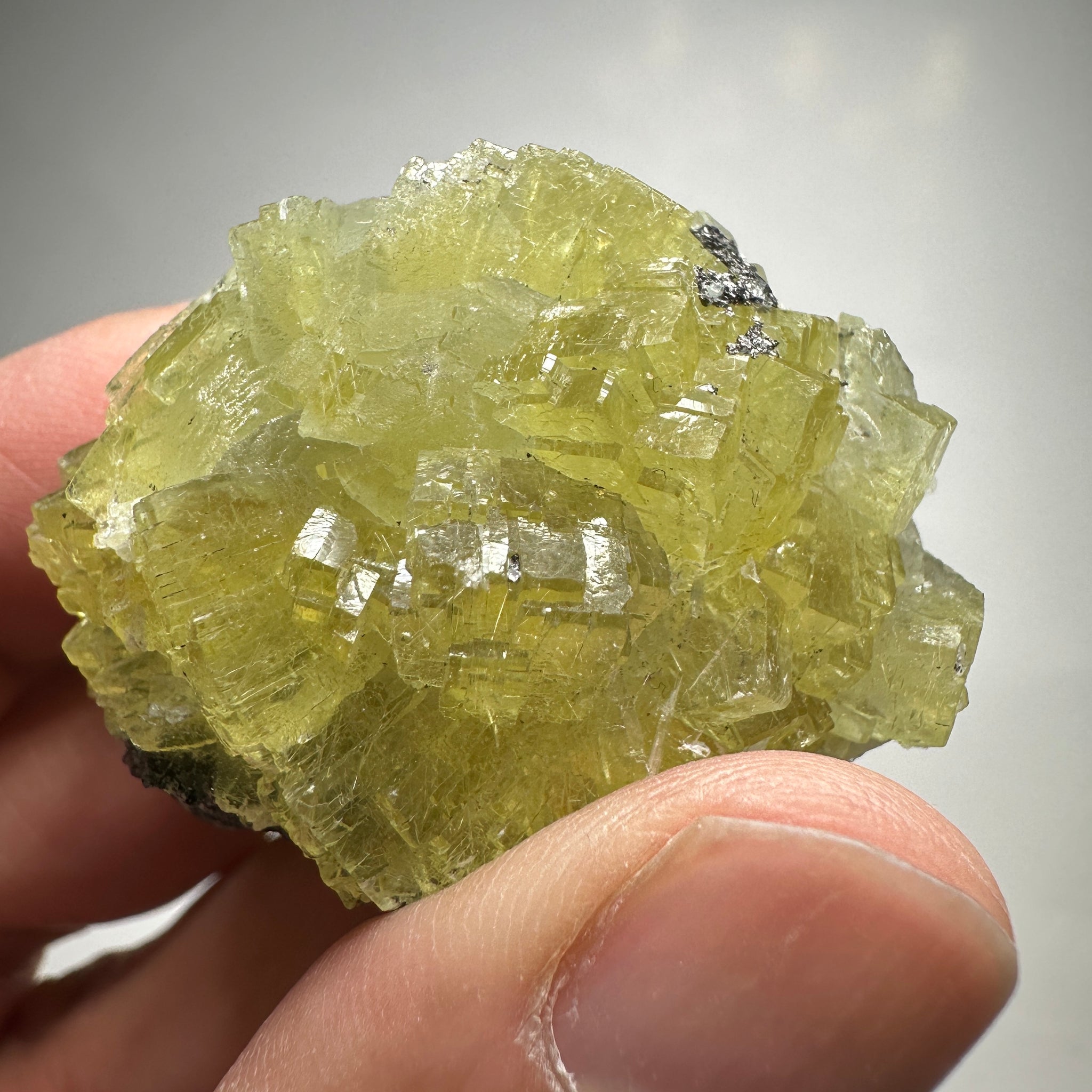 Prehinite Crystal, 288ct / 57.60gm, Merelani, Tanzania, Untreated Unheated. 43.5mm x 32.5mm x 34.5mm