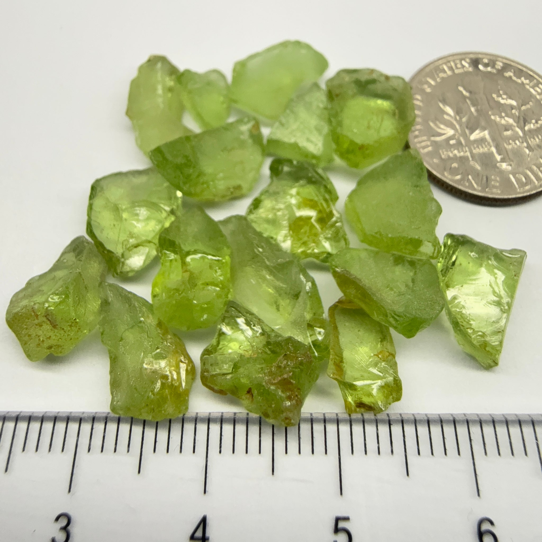 GoGo Peridot Lot, 39.33ct, Mined by the Wa GoGo tribe in Tanzania, Untreated Unheated, Bright Apple Green, FLAT SHAPES - too flat to facet according to me but you can try, or use them in jewellery as is