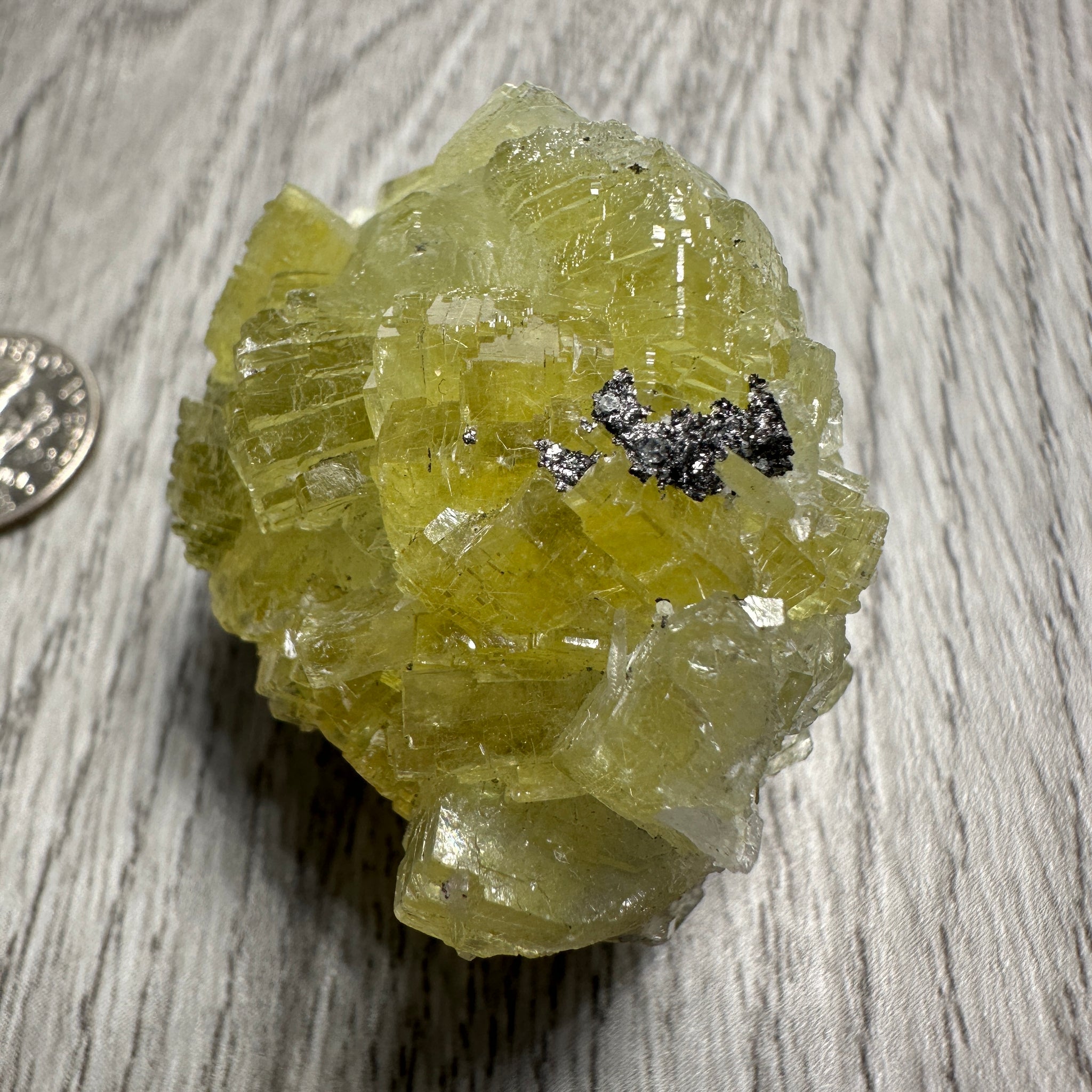 Prehinite Crystal, 288ct / 57.60gm, Merelani, Tanzania, Untreated Unheated. 43.5mm x 32.5mm x 34.5mm