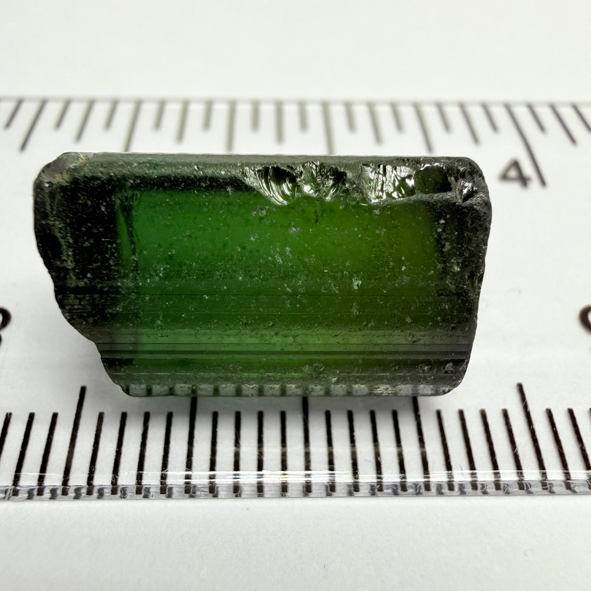 Congo Tourmaline Crystal, 15.49ct, Untreated Unheated, vvs-if, c axis closed