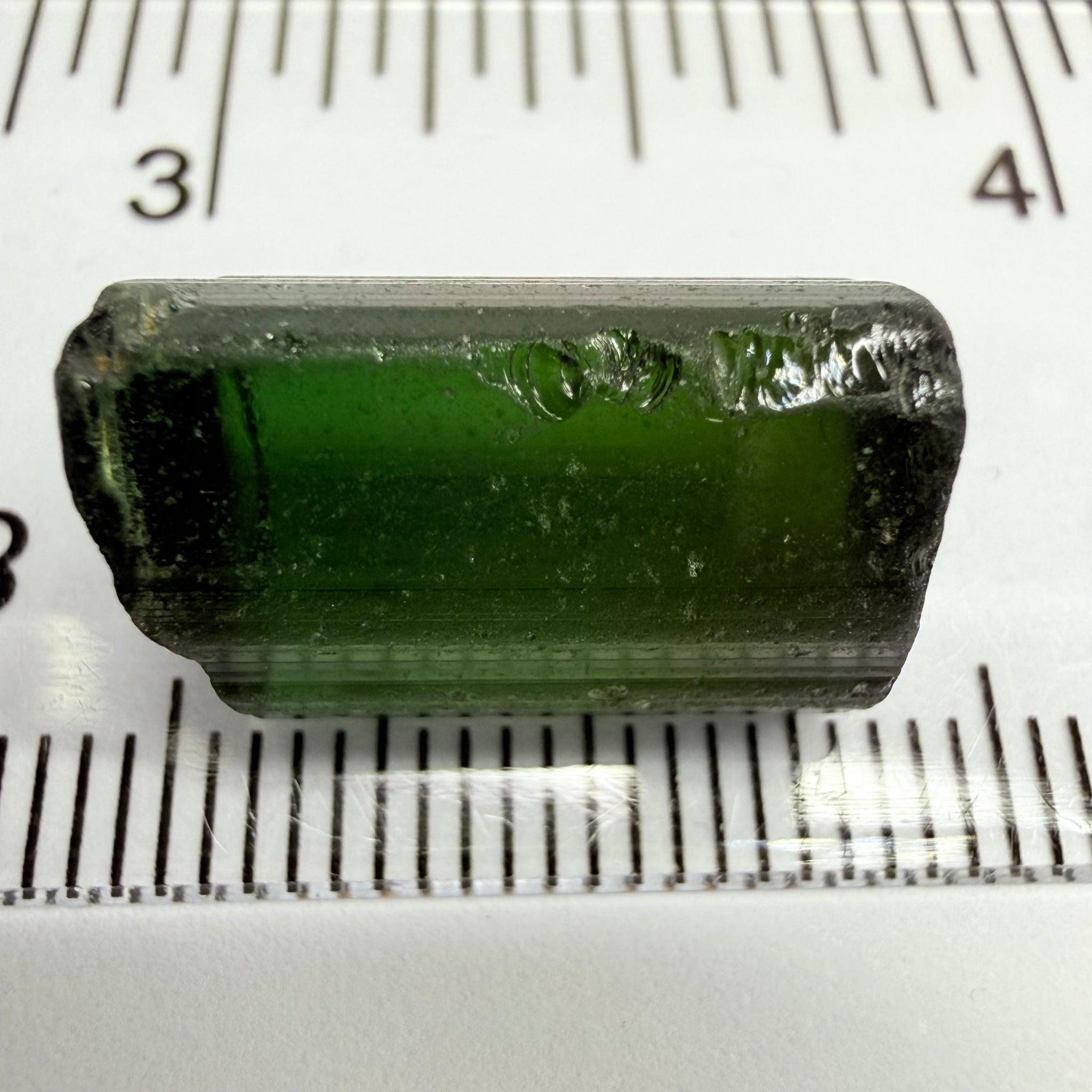 Congo Tourmaline Crystal, 15.49ct, Untreated Unheated, vvs-if, c axis closed