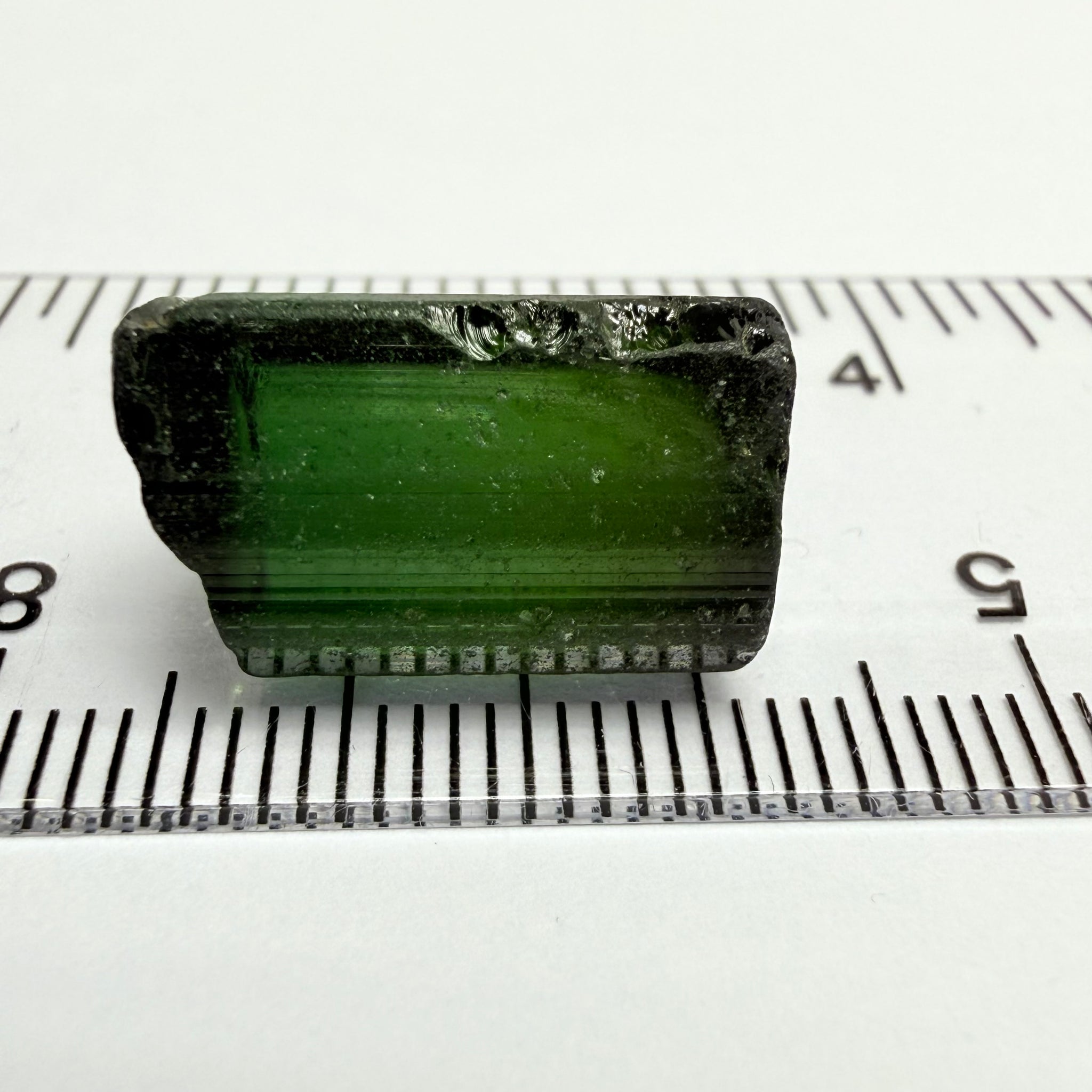 Congo Tourmaline Crystal, 15.49ct, Untreated Unheated, vvs-if, c axis closed
