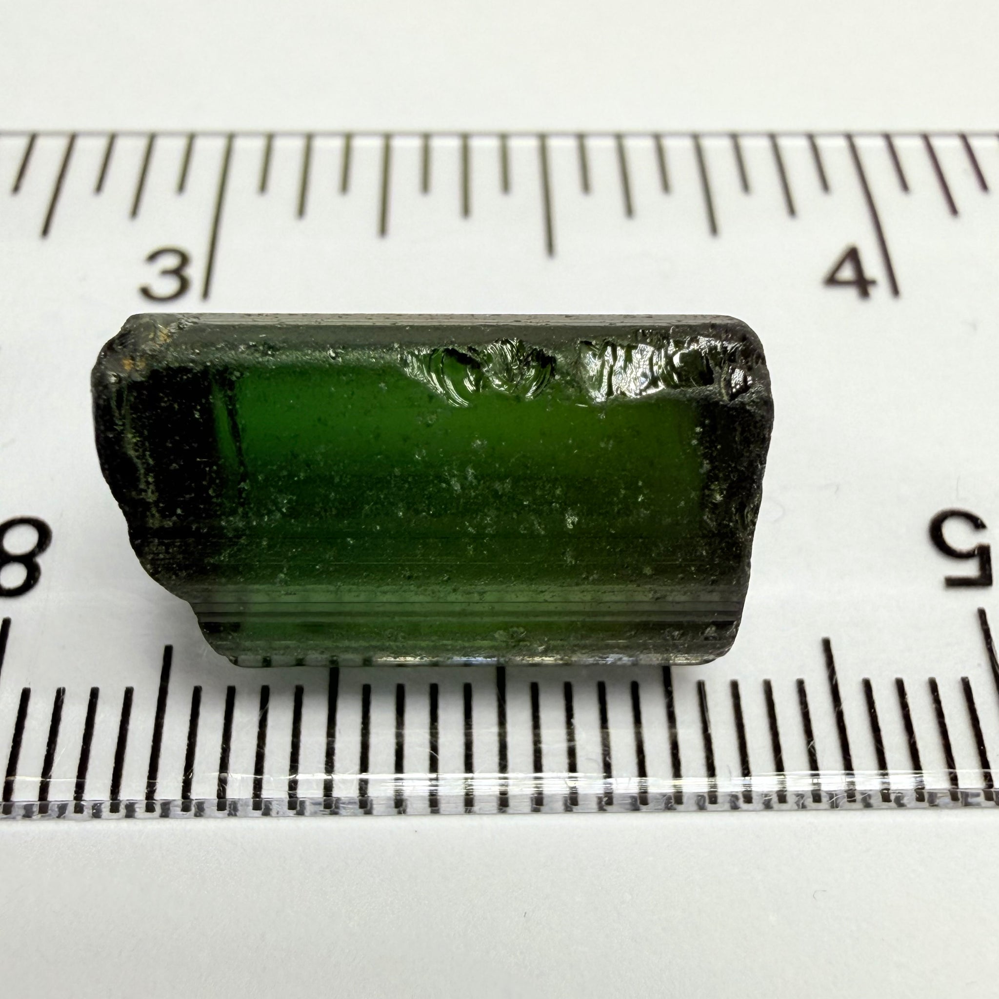 Congo Tourmaline Crystal, 15.49ct, Untreated Unheated, vvs-if, c axis closed