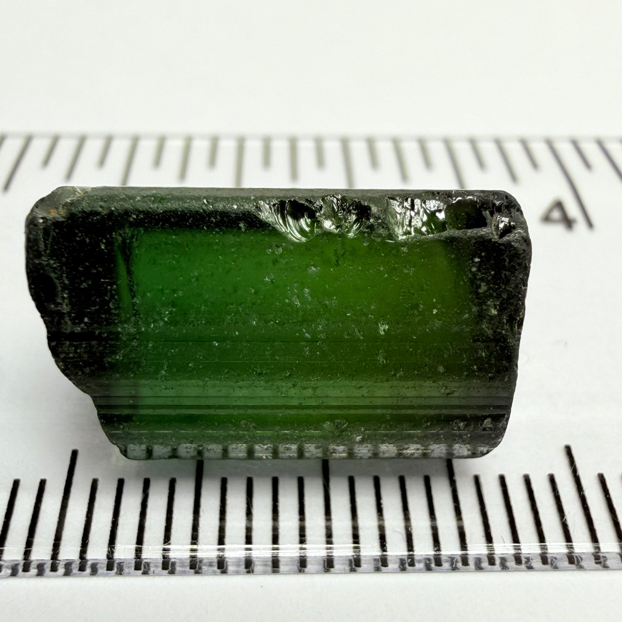 Congo Tourmaline Crystal, 15.49ct, Untreated Unheated, vvs-if, c axis closed