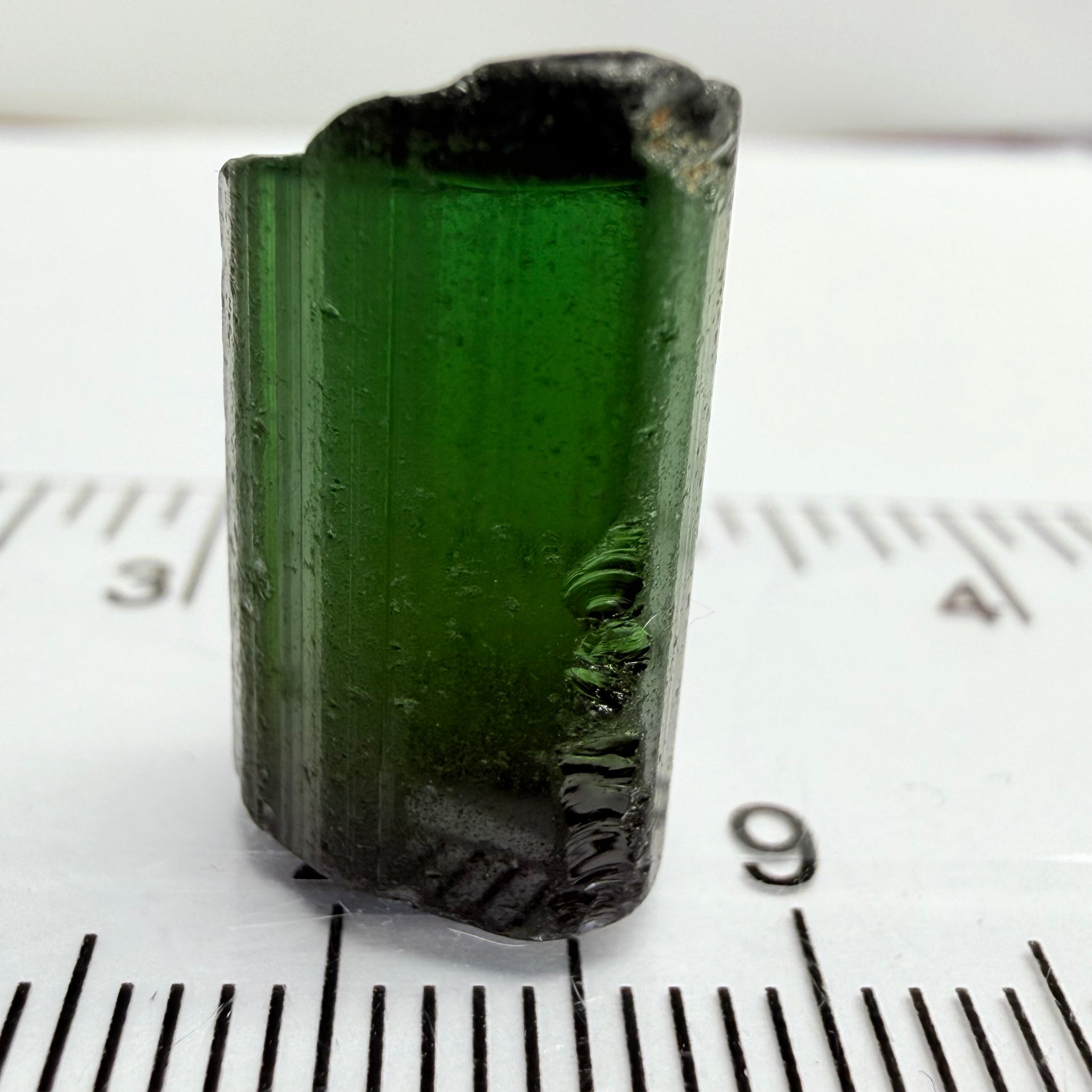 Congo Tourmaline Crystal, 15.49ct, Untreated Unheated, vvs-if, c axis closed