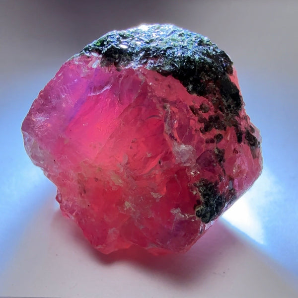 Winza Sapphire Crystal, 22.54ct, Tanzania, Untreated Unheated, gemmy crystal, great for faceting or cabbing/carving, or as a specimen