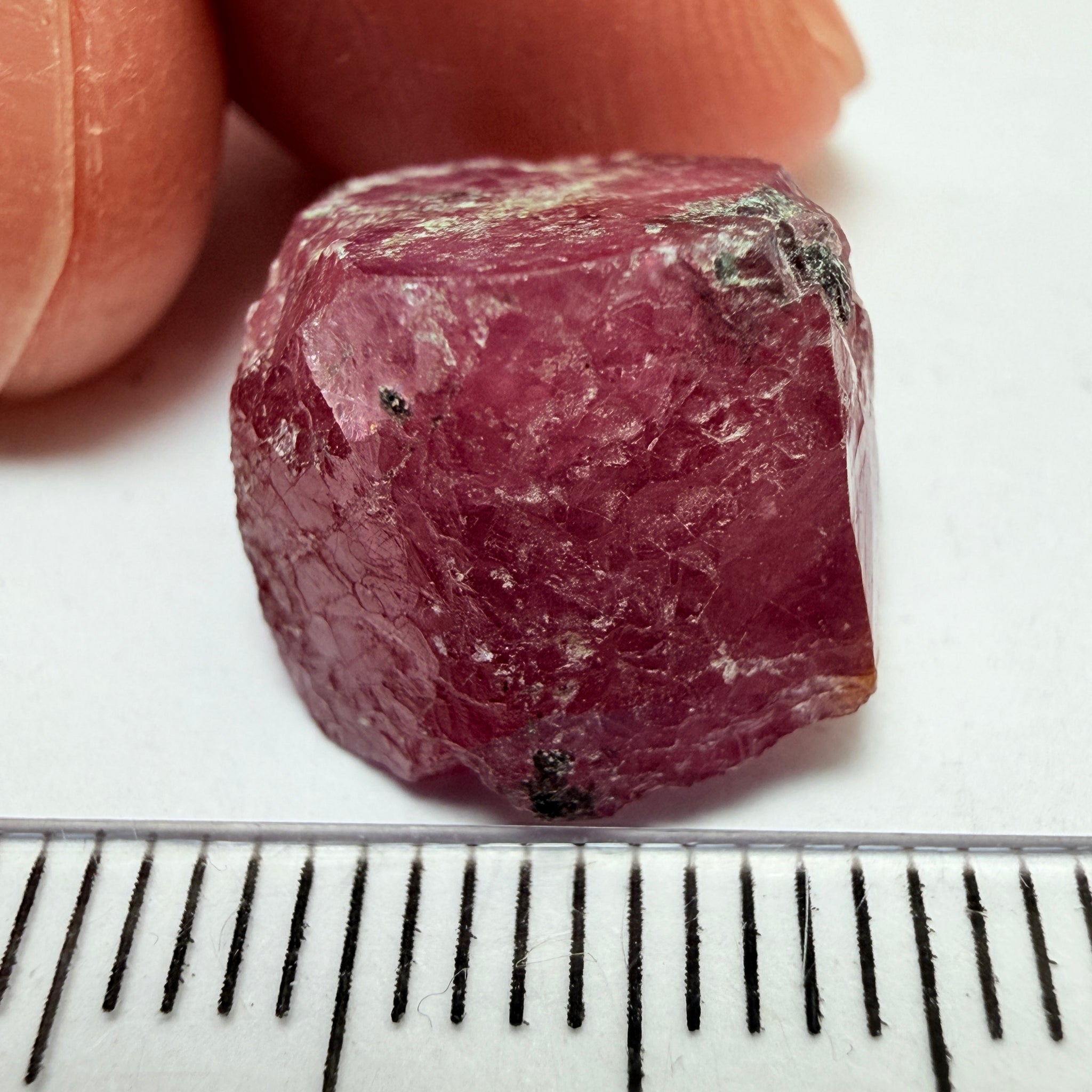 Winza Sapphire Crystal, 18.53ct, Tanzania, Untreated Unheated, gemmy crystal, great for faceting or cabbing/carving, or as a specimen