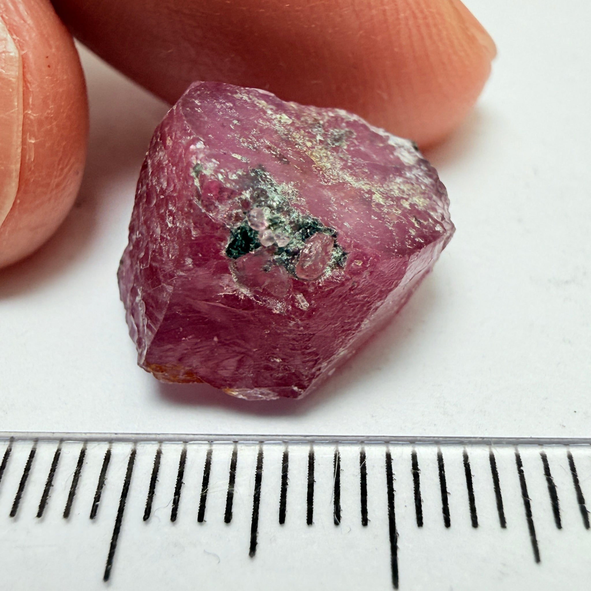 Winza Sapphire Crystal, 18.53ct, Tanzania, Untreated Unheated, gemmy crystal, great for faceting or cabbing/carving, or as a specimen
