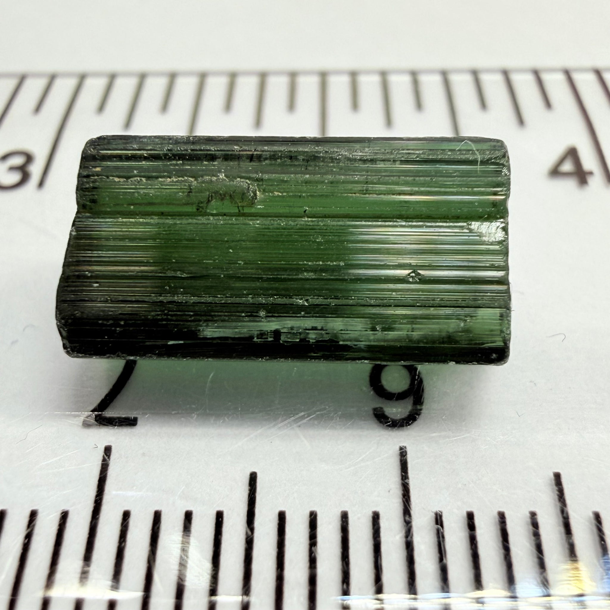 Congo Tourmaline Crystal, 7.92ct, Untreated Unheated, vvs-if, c axis closed