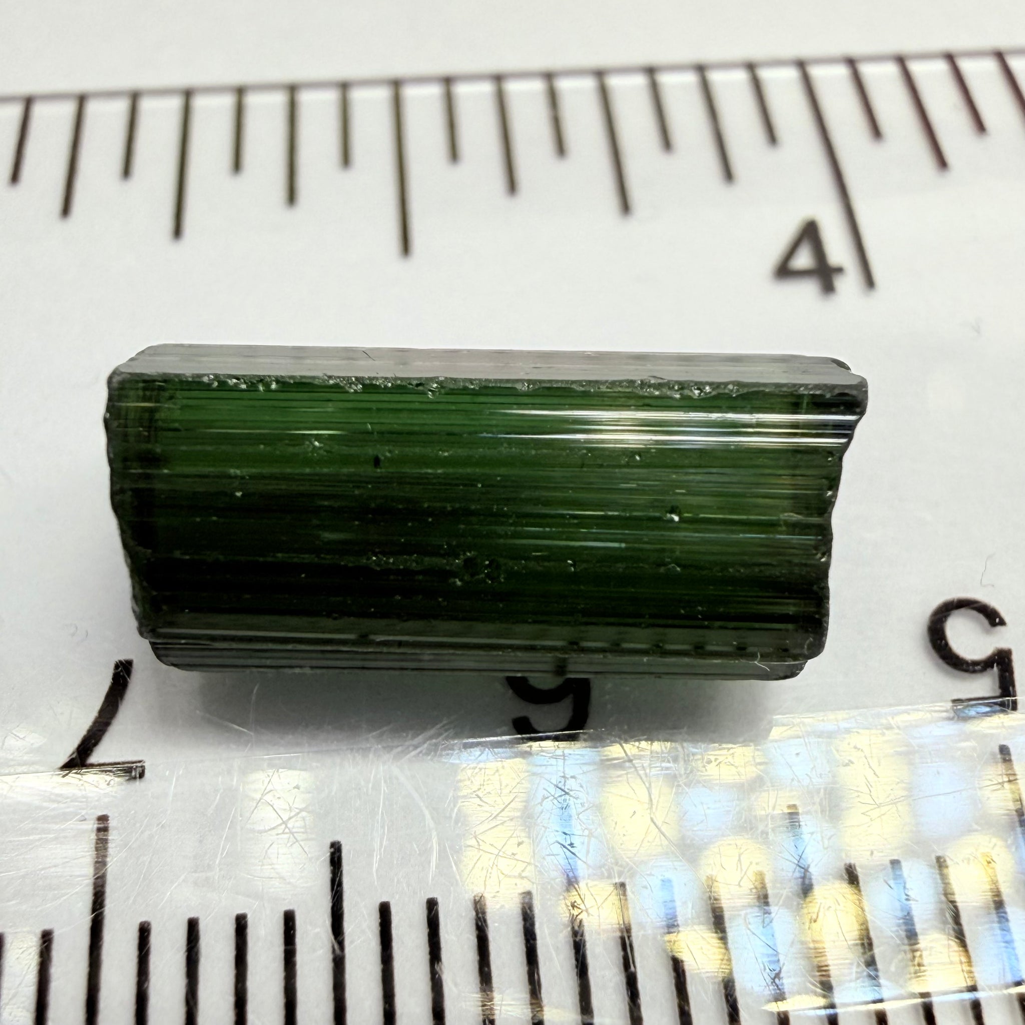 Congo Tourmaline Crystal, 7.92ct, Untreated Unheated, vvs-if, c axis closed