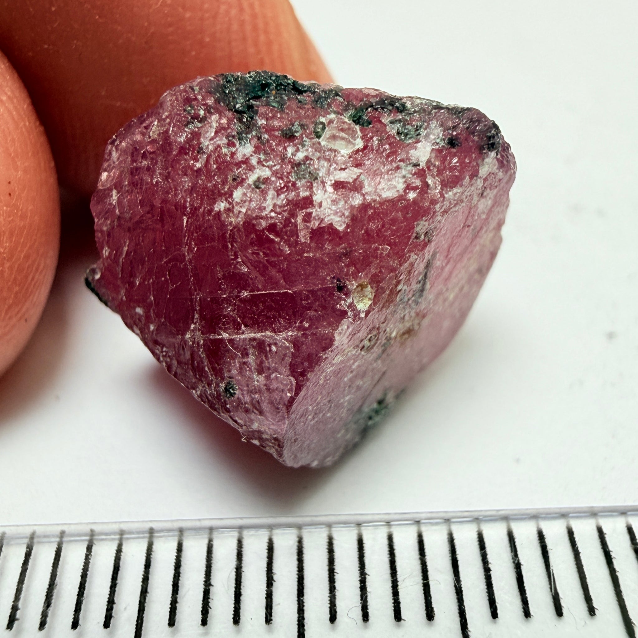 Winza Sapphire Crystal, 18.53ct, Tanzania, Untreated Unheated, gemmy crystal, great for faceting or cabbing/carving, or as a specimen