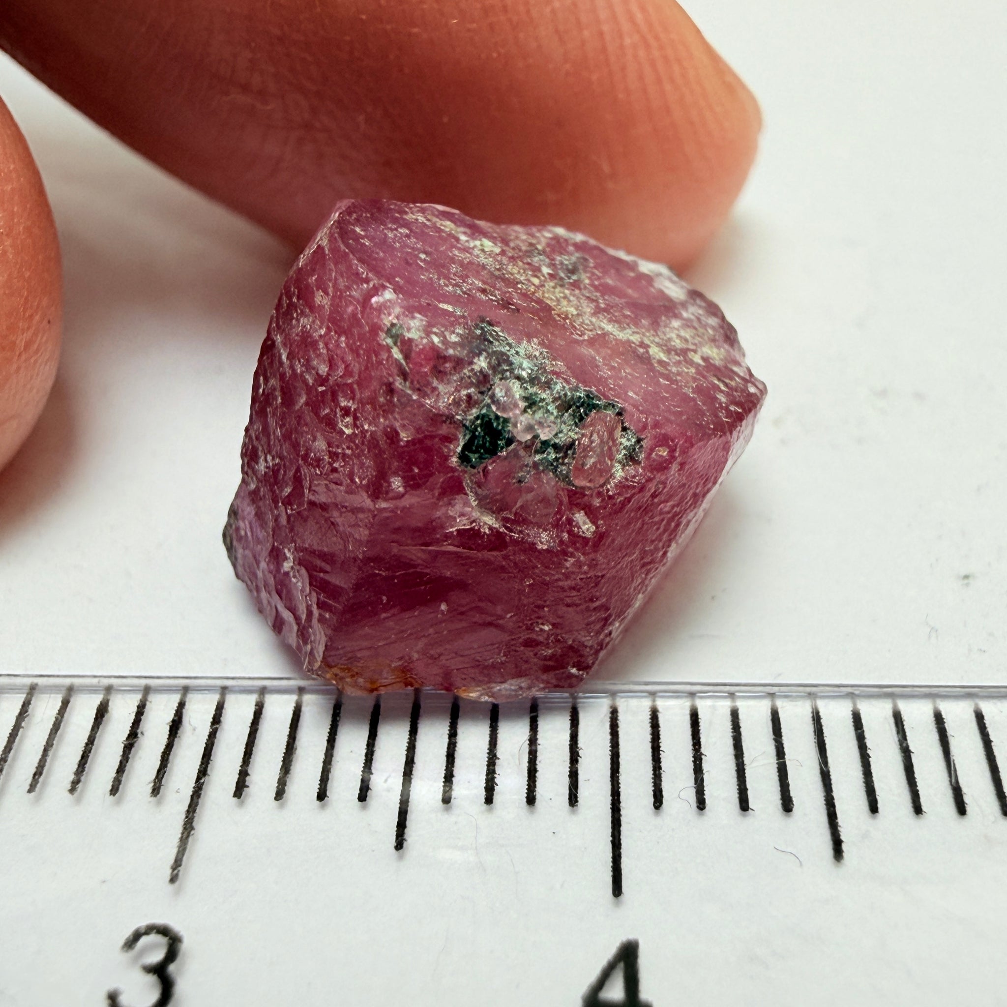 Winza Sapphire Crystal, 18.53ct, Tanzania, Untreated Unheated, gemmy crystal, great for faceting or cabbing/carving, or as a specimen