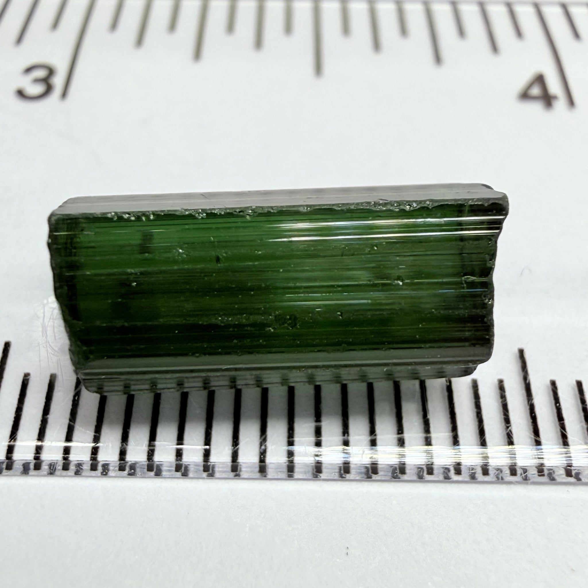 Congo Tourmaline Crystal, 7.92ct, Untreated Unheated, vvs-if, c axis closed