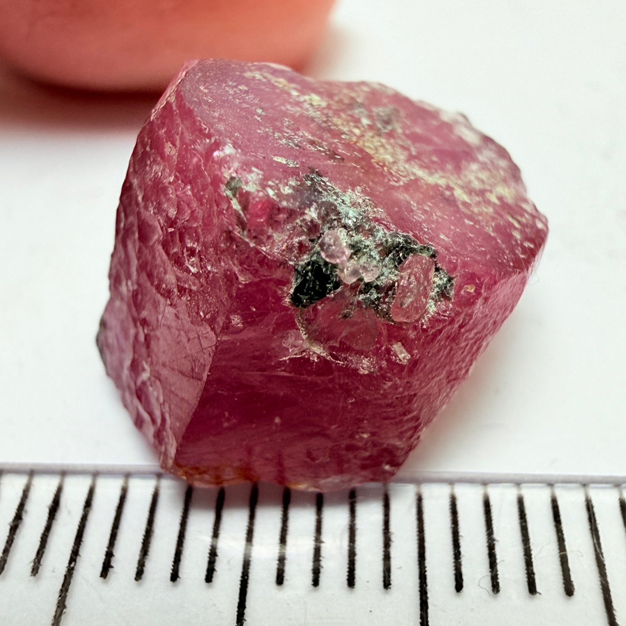 Winza Sapphire Crystal, 18.53ct, Tanzania, Untreated Unheated, gemmy crystal, great for faceting or cabbing/carving, or as a specimen