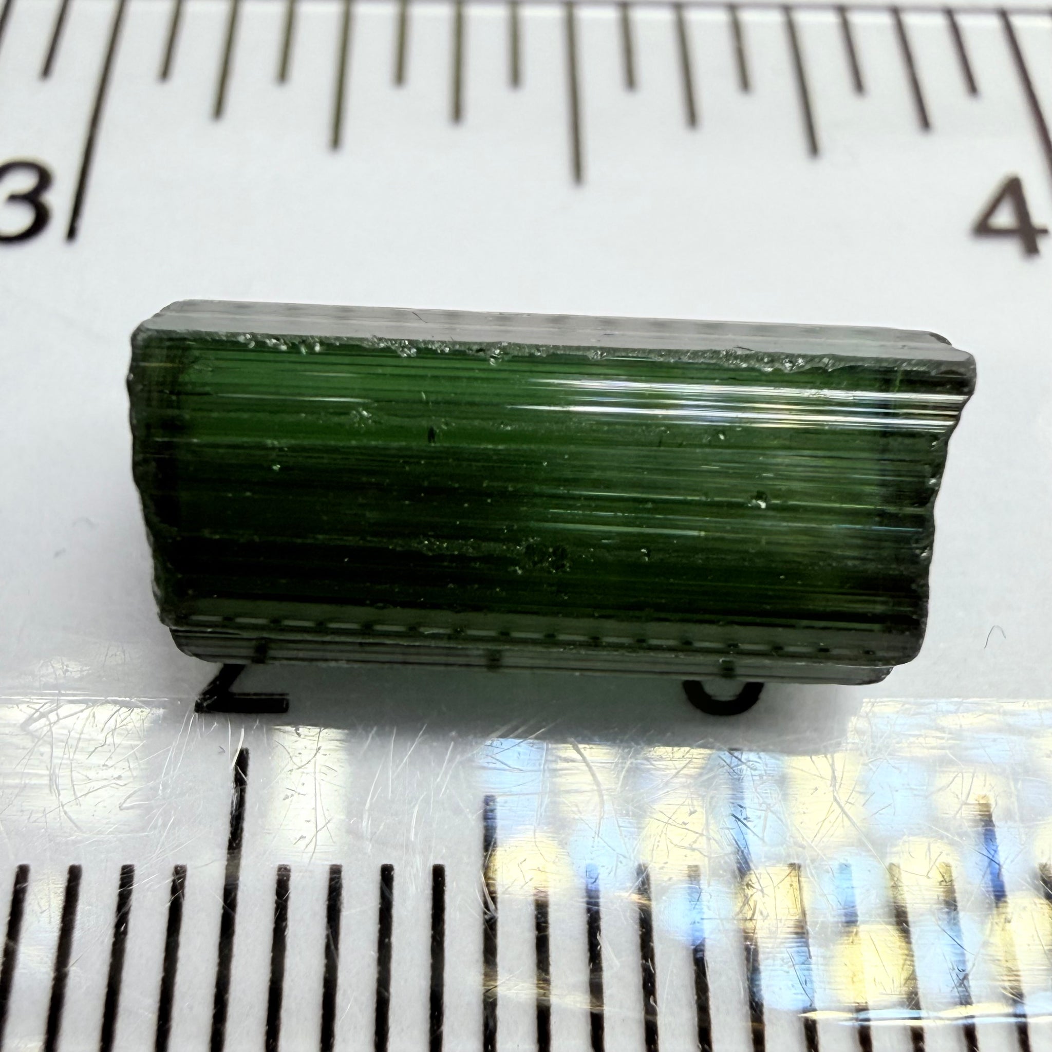 Congo Tourmaline Crystal, 7.92ct, Untreated Unheated, vvs-if, c axis closed