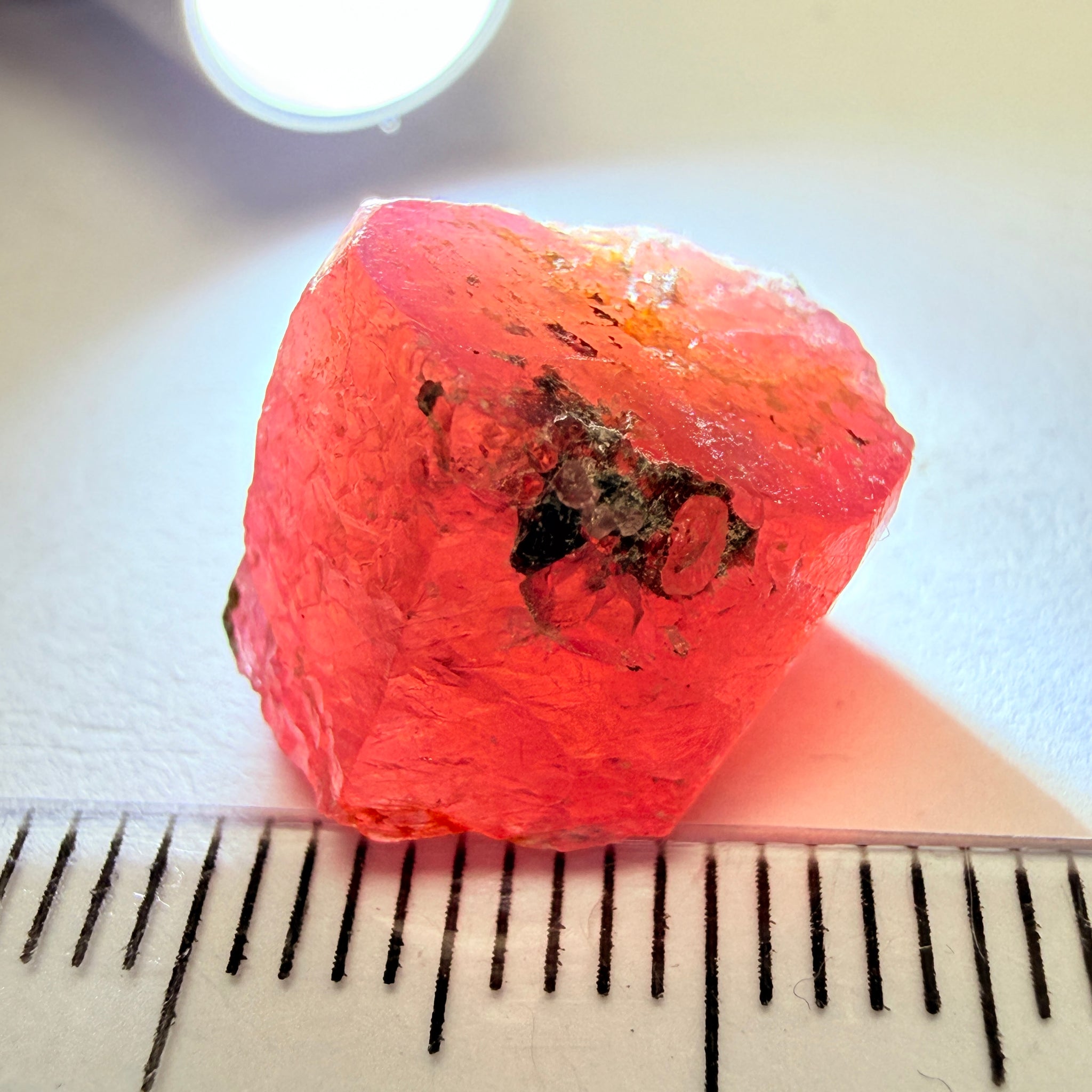 Winza Sapphire Crystal, 18.53ct, Tanzania, Untreated Unheated, gemmy crystal, great for faceting or cabbing/carving, or as a specimen