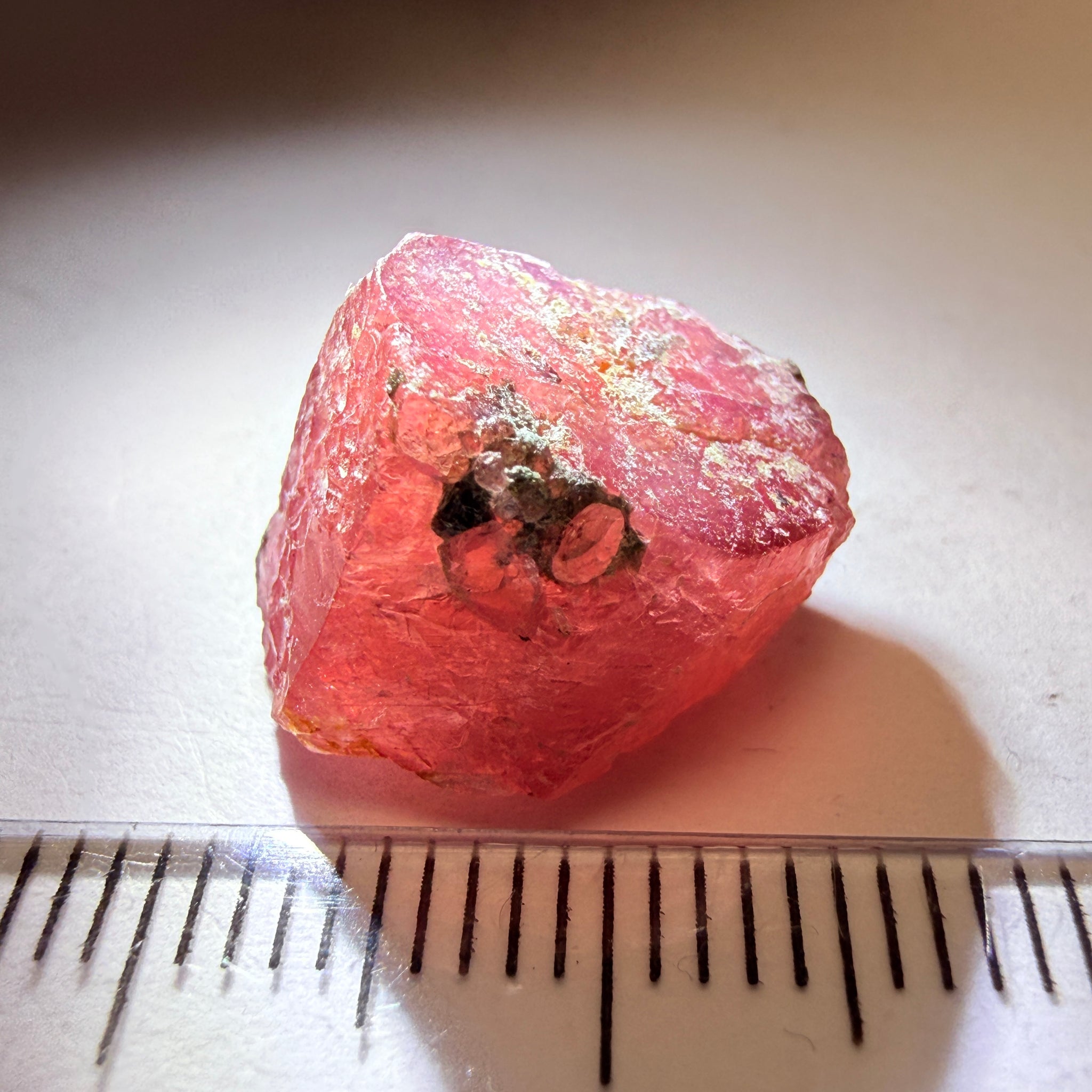 Winza Sapphire Crystal, 18.53ct, Tanzania, Untreated Unheated, gemmy crystal, great for faceting or cabbing/carving, or as a specimen