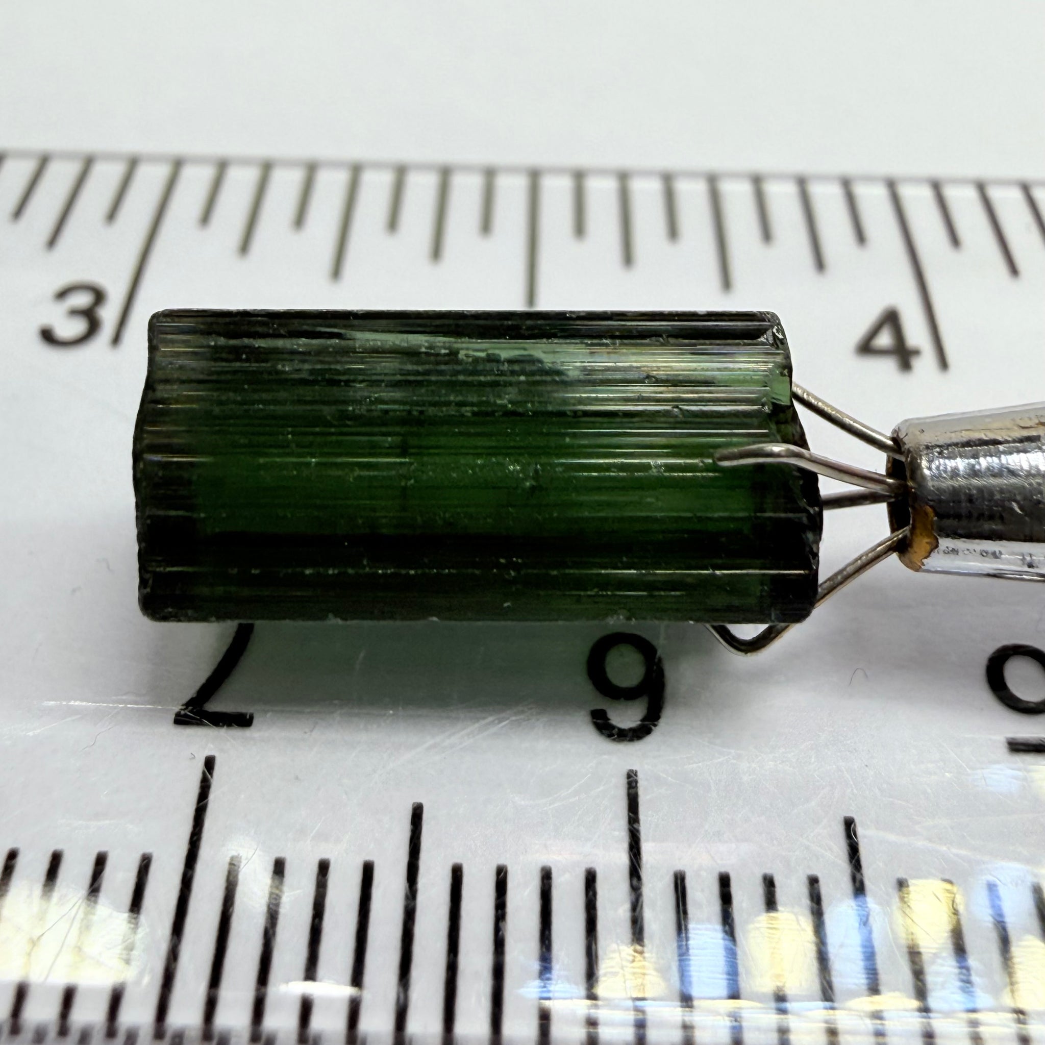 Congo Tourmaline Crystal, 7.92ct, Untreated Unheated, vvs-if, c axis closed