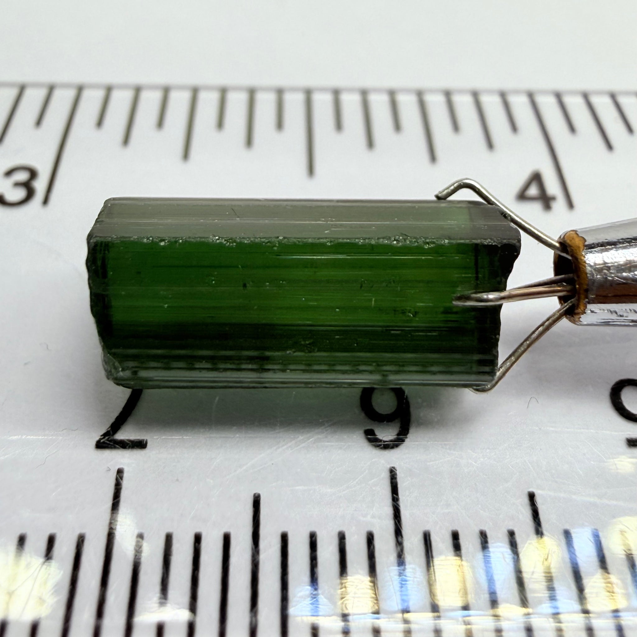 Congo Tourmaline Crystal, 7.92ct, Untreated Unheated, vvs-if, c axis closed