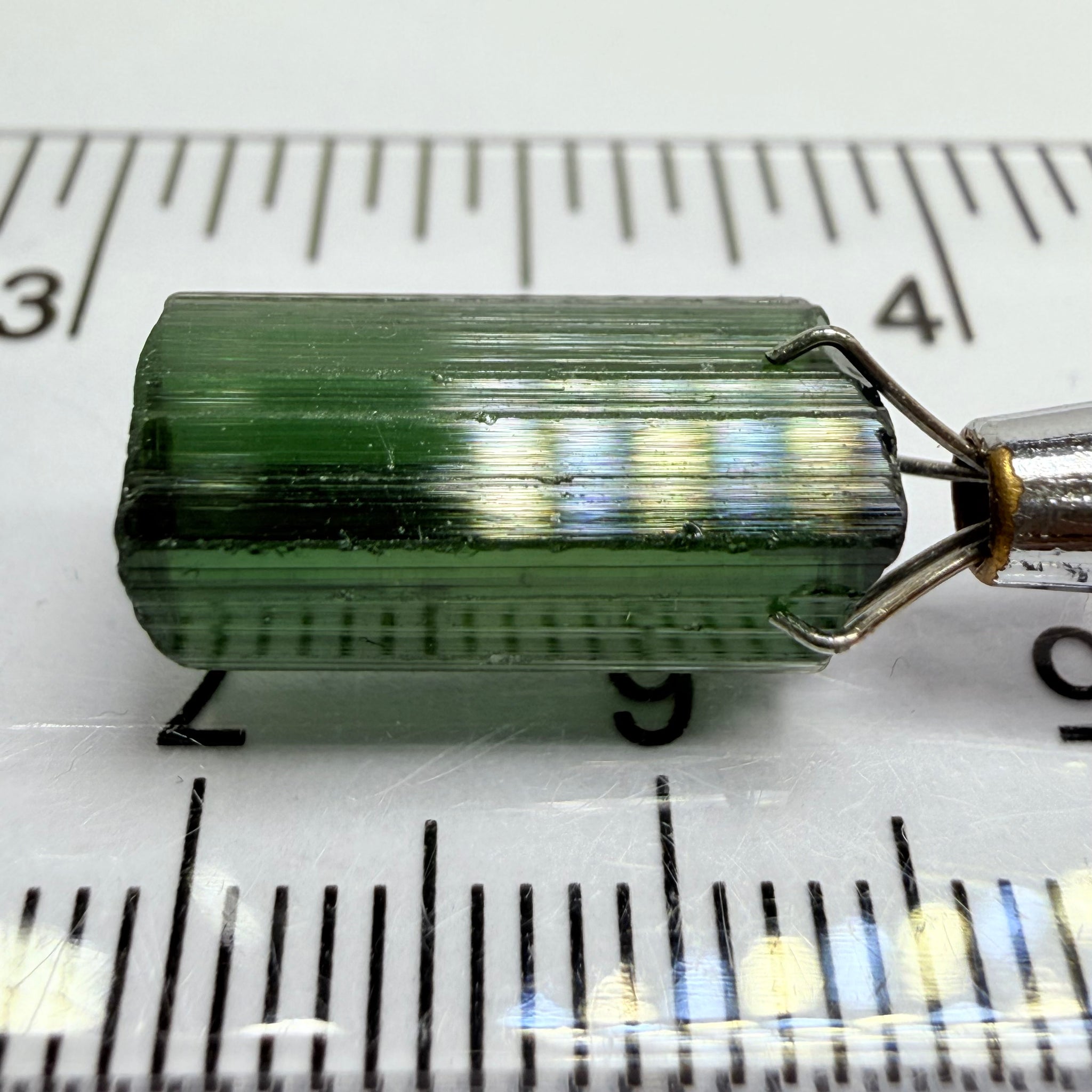 Congo Tourmaline Crystal, 7.92ct, Untreated Unheated, vvs-if, c axis closed