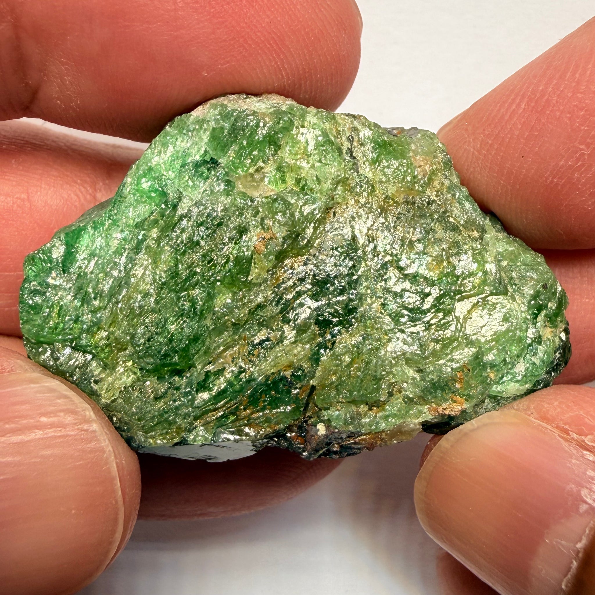 Tsavorite Garnet Crystal on matrix, 176.09ct, Merelani, Tanzania, Untreated Unheated
