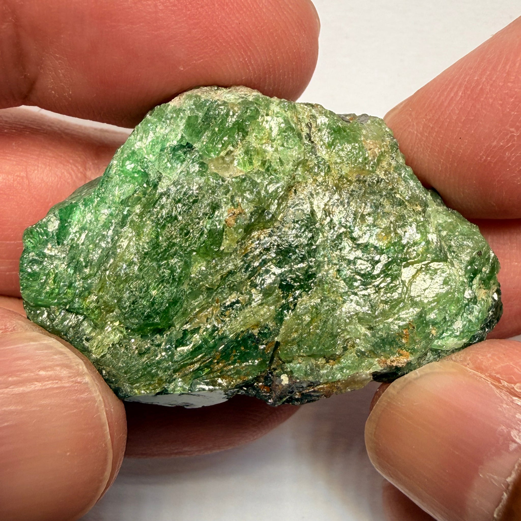 Tsavorite Garnet Crystal on matrix, 176.09ct, Merelani, Tanzania, Untreated Unheated