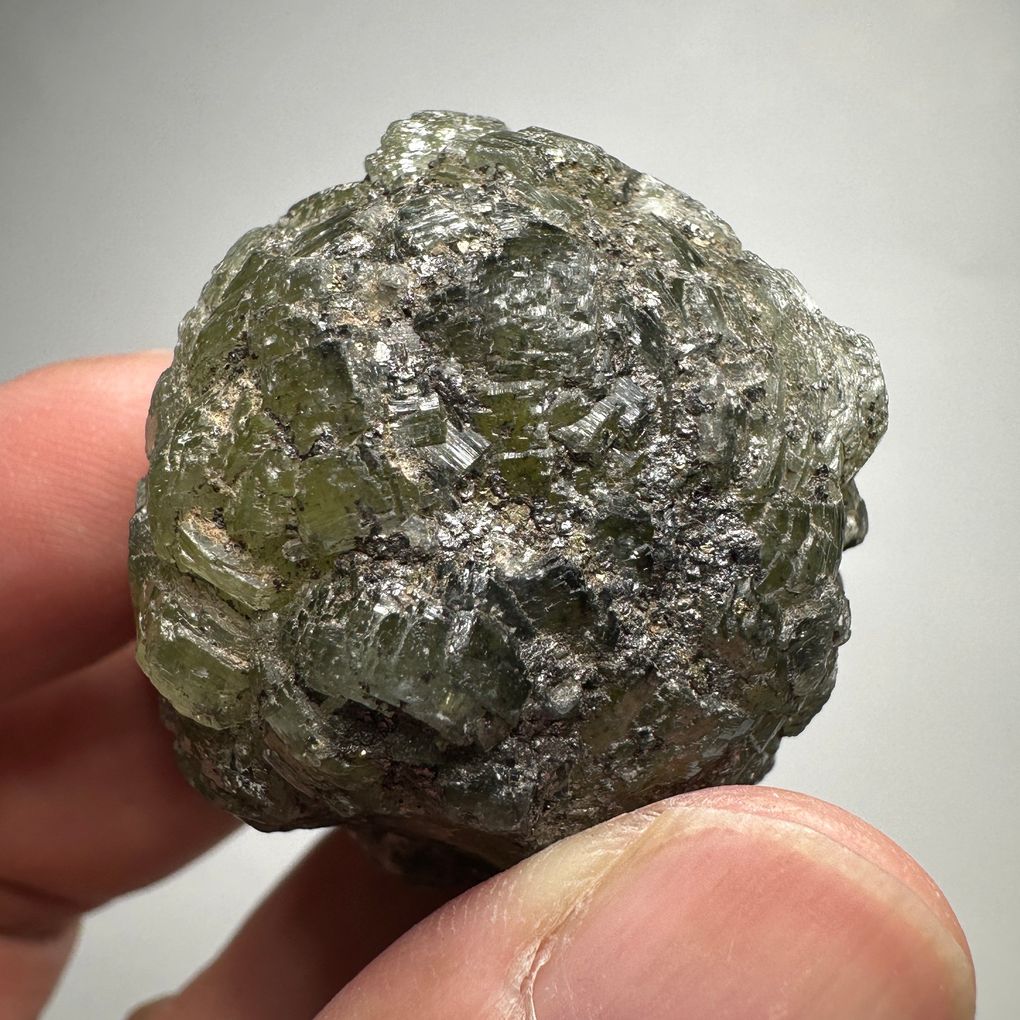 Prehinite Crystal, 323ct / 64.60gm, Merelani, Tanzania, Untreated Unheated. 41.80 x 37.00 x 34.40mm