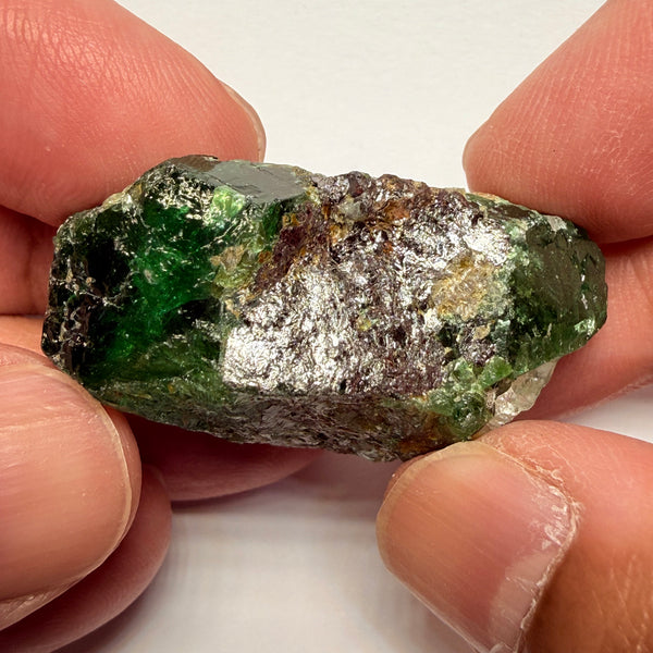 Tsavorite Garnet Crystal on matrix, 176.09ct, Merelani, Tanzania, Untreated Unheated