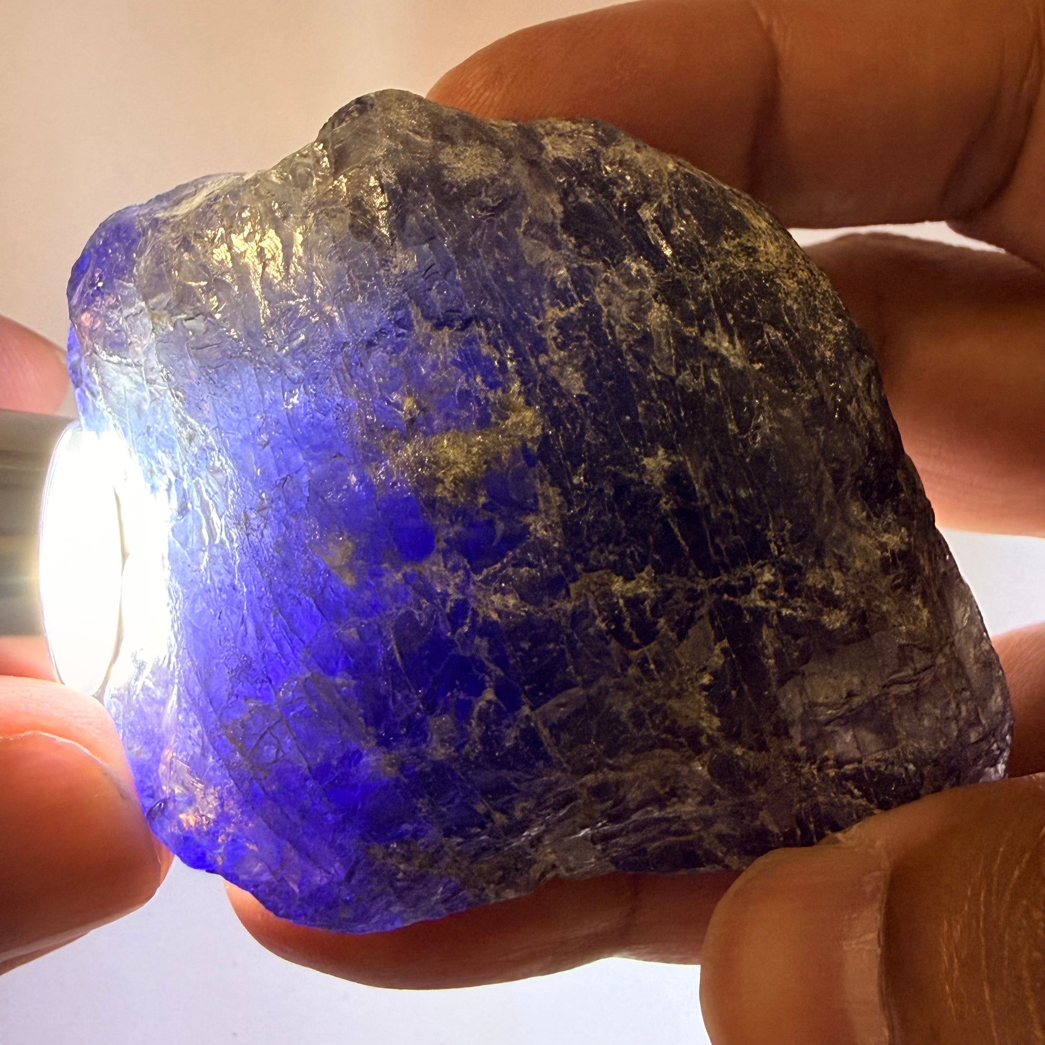 Iolite Specimen, 600.50ct / 120.10gm, Babati, Tanzania, Untreated Unheated, leave as a specimen or break it up for rough, see backlit